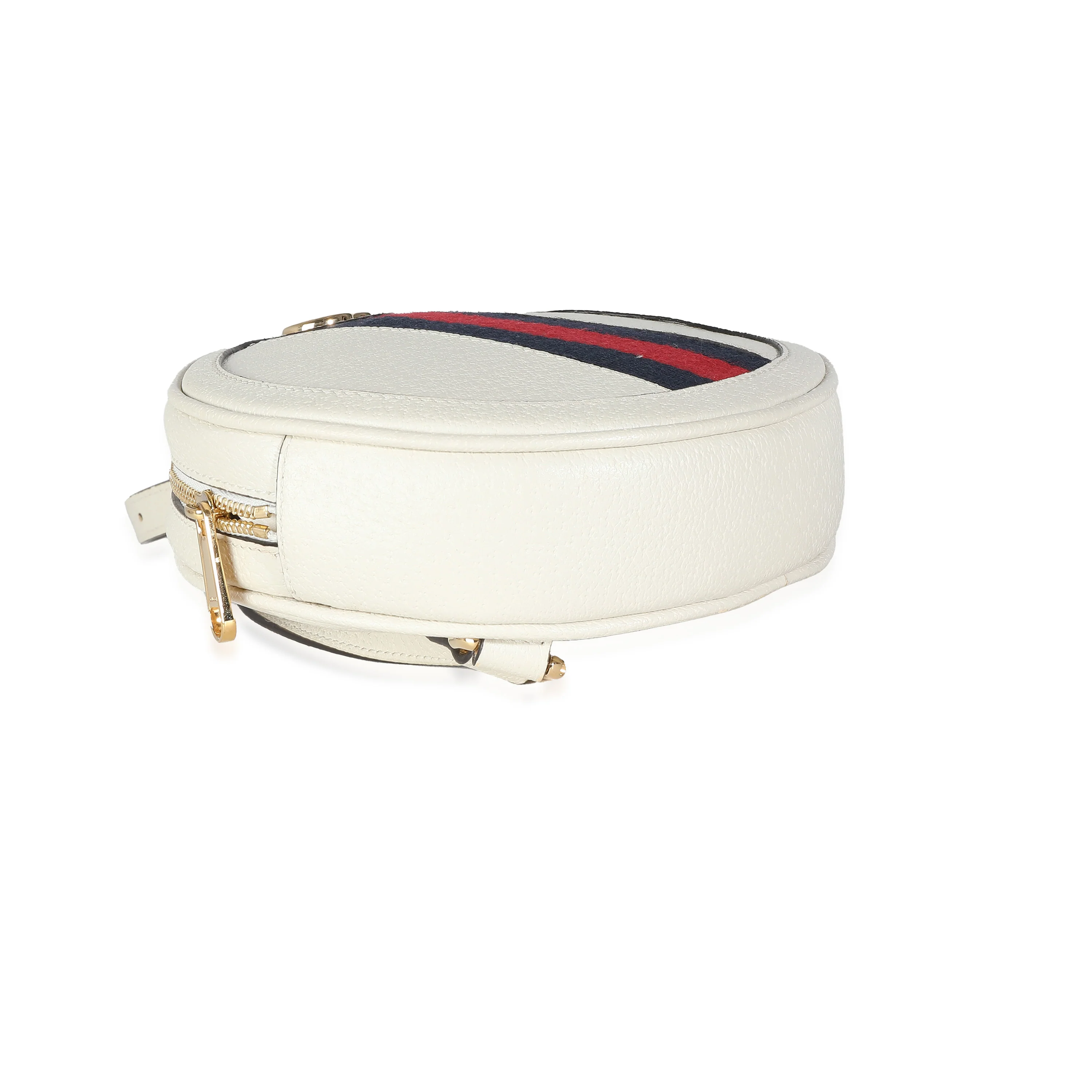 White Calfskin Ophidia Mini Round Backpack - Image 9