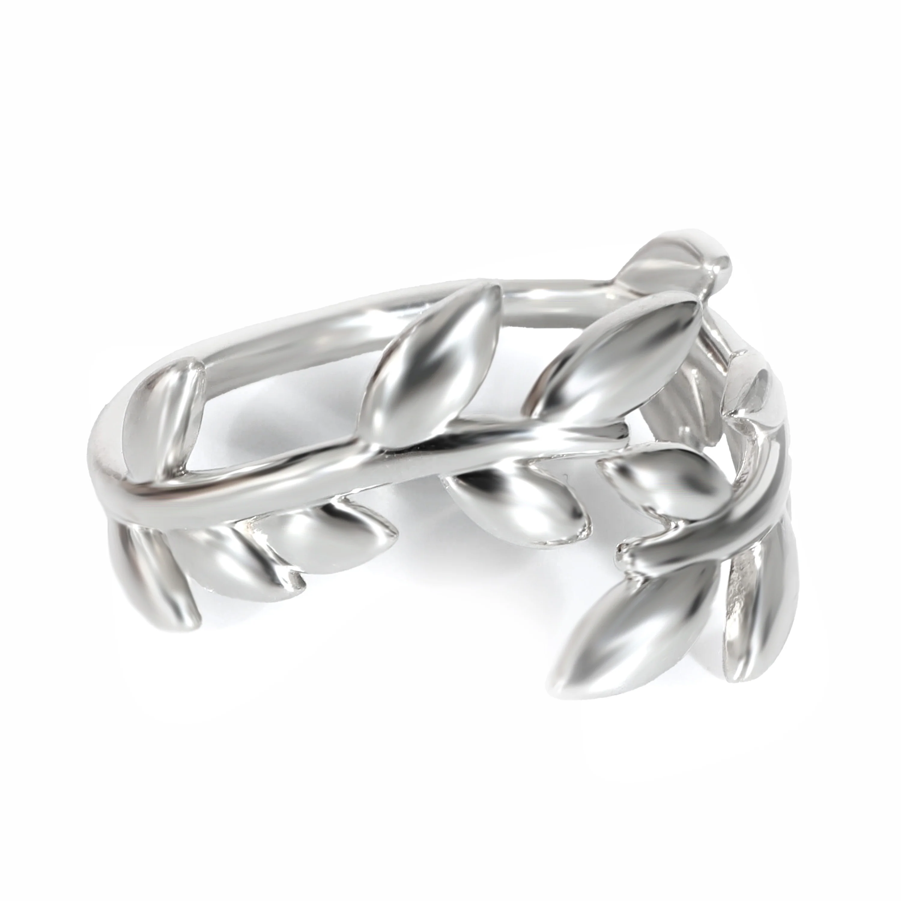 Tiffany & Co. Paloma Picasso Olive Leaf Bypass Ring in  Sterling Silver
