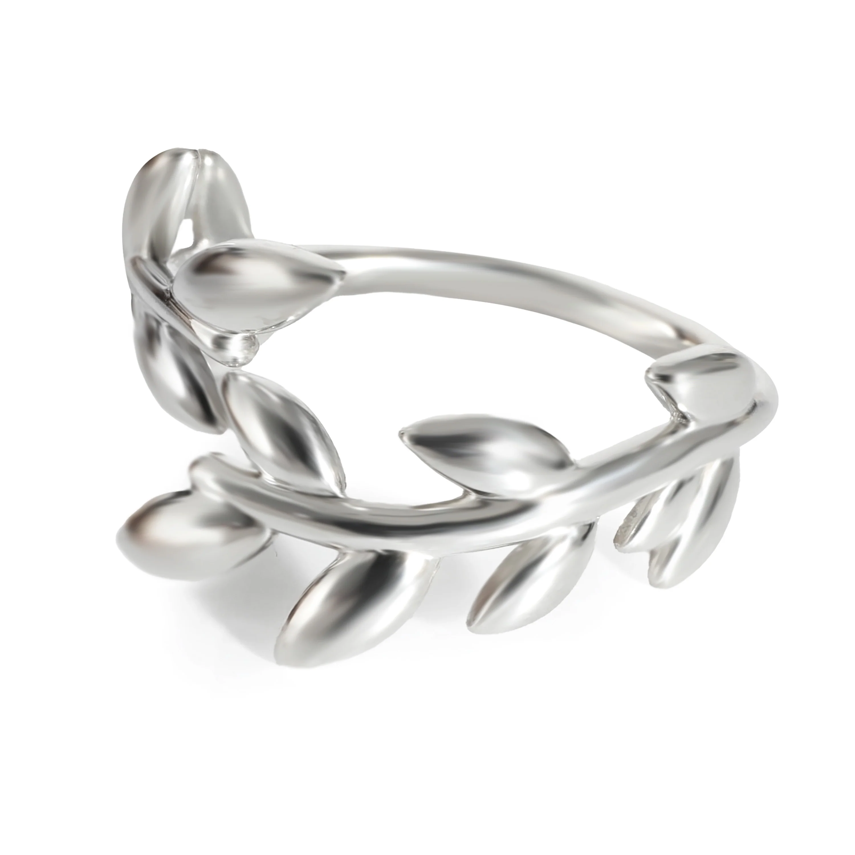 Tiffany & Co. Paloma Picasso Olive Leaf Bypass Ring in  Sterling Silver - Image 2