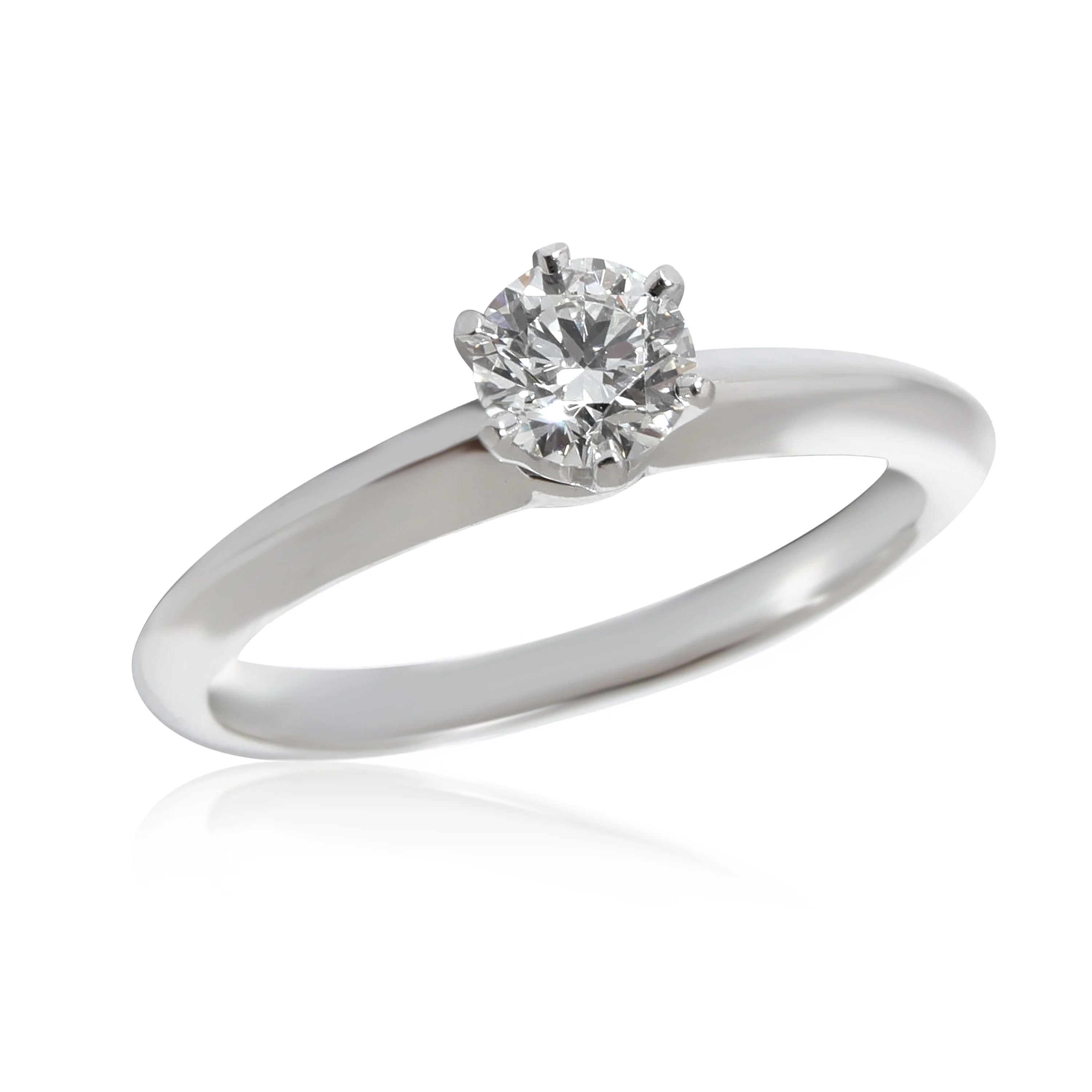 Tiffany & Co. Solitaire Engagement Ring in Platinum H VS2 0.41 CTW - Image 3