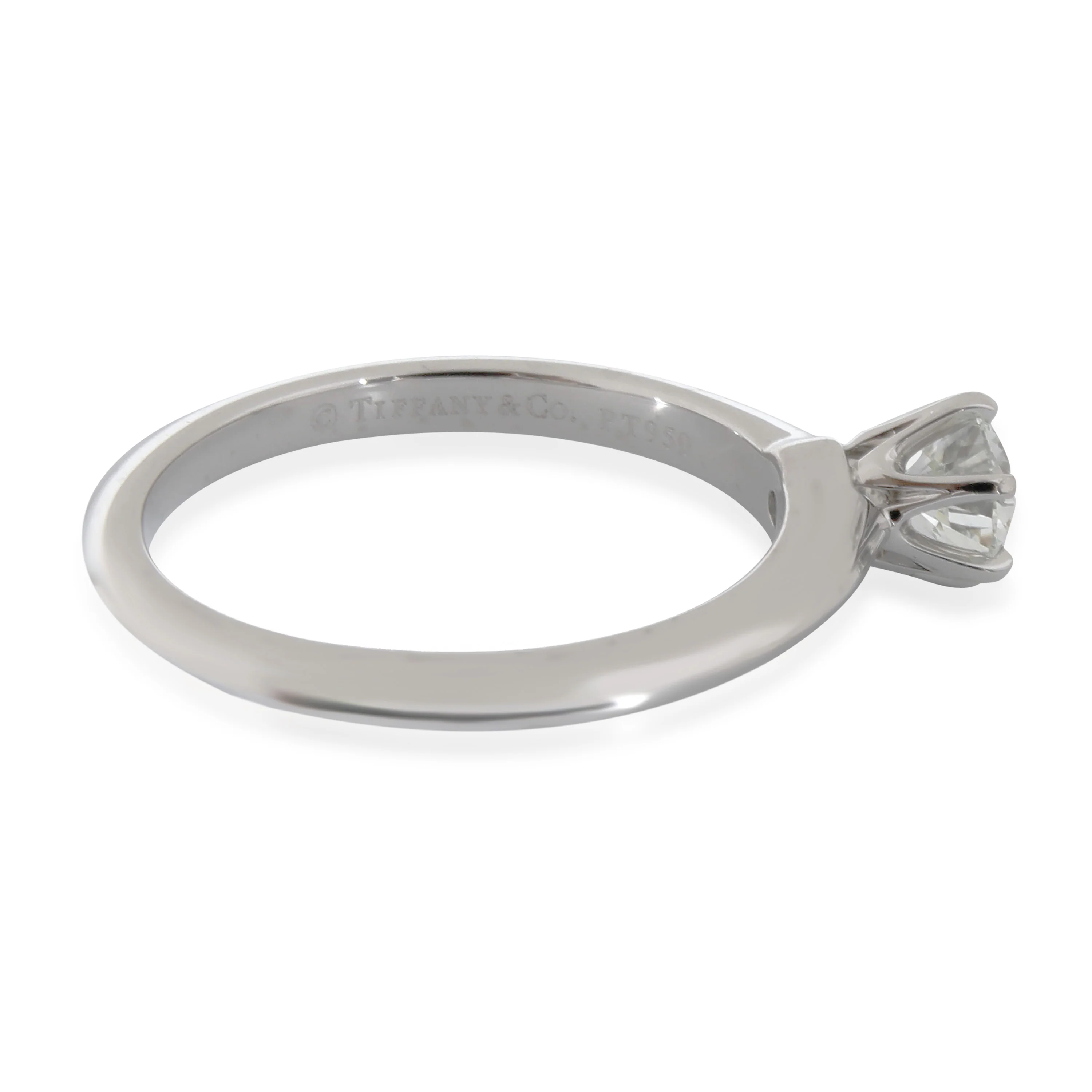 Tiffany & Co. Solitaire Engagement Ring in Platinum H VS2 0.41 CTW - Image 6