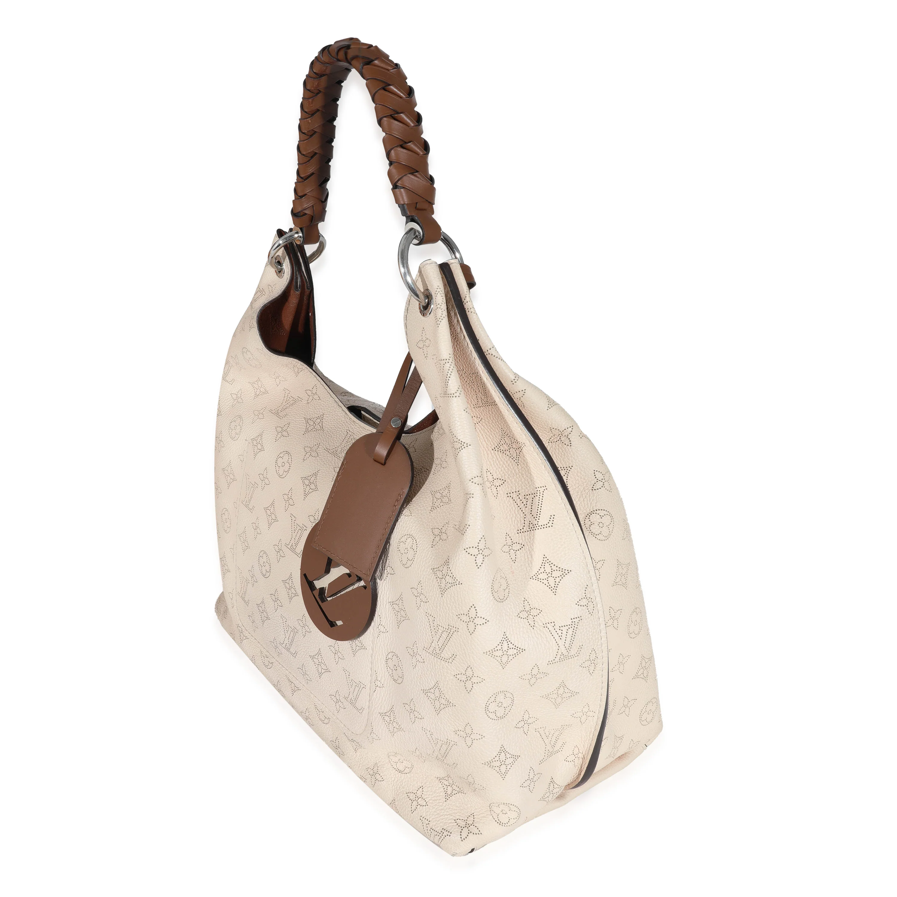 Louis Vuitton Cream Mahina Carmel Hobo - Image 2