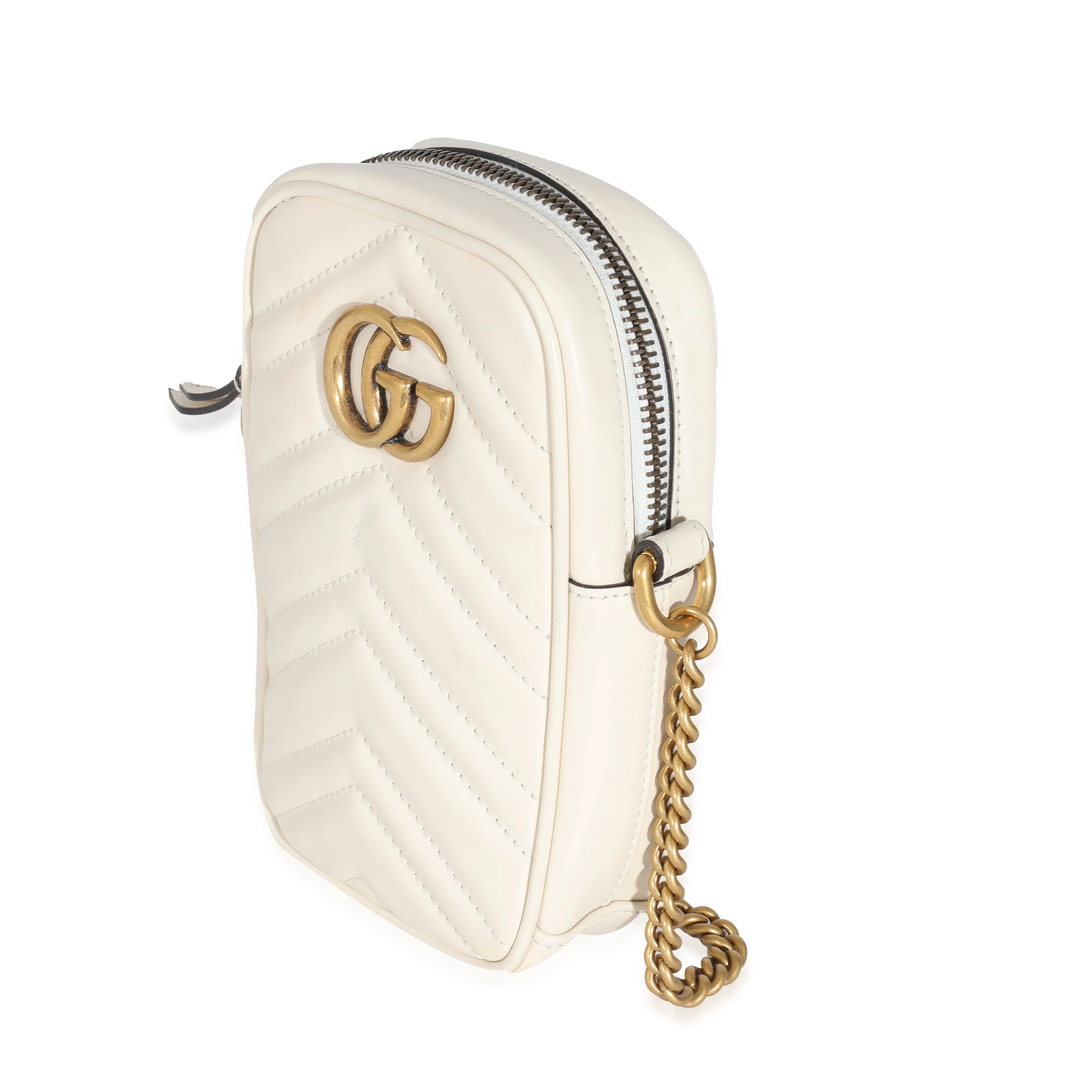 Gucci GG Cream Matelassé Marmont Mini Bag - Image 2