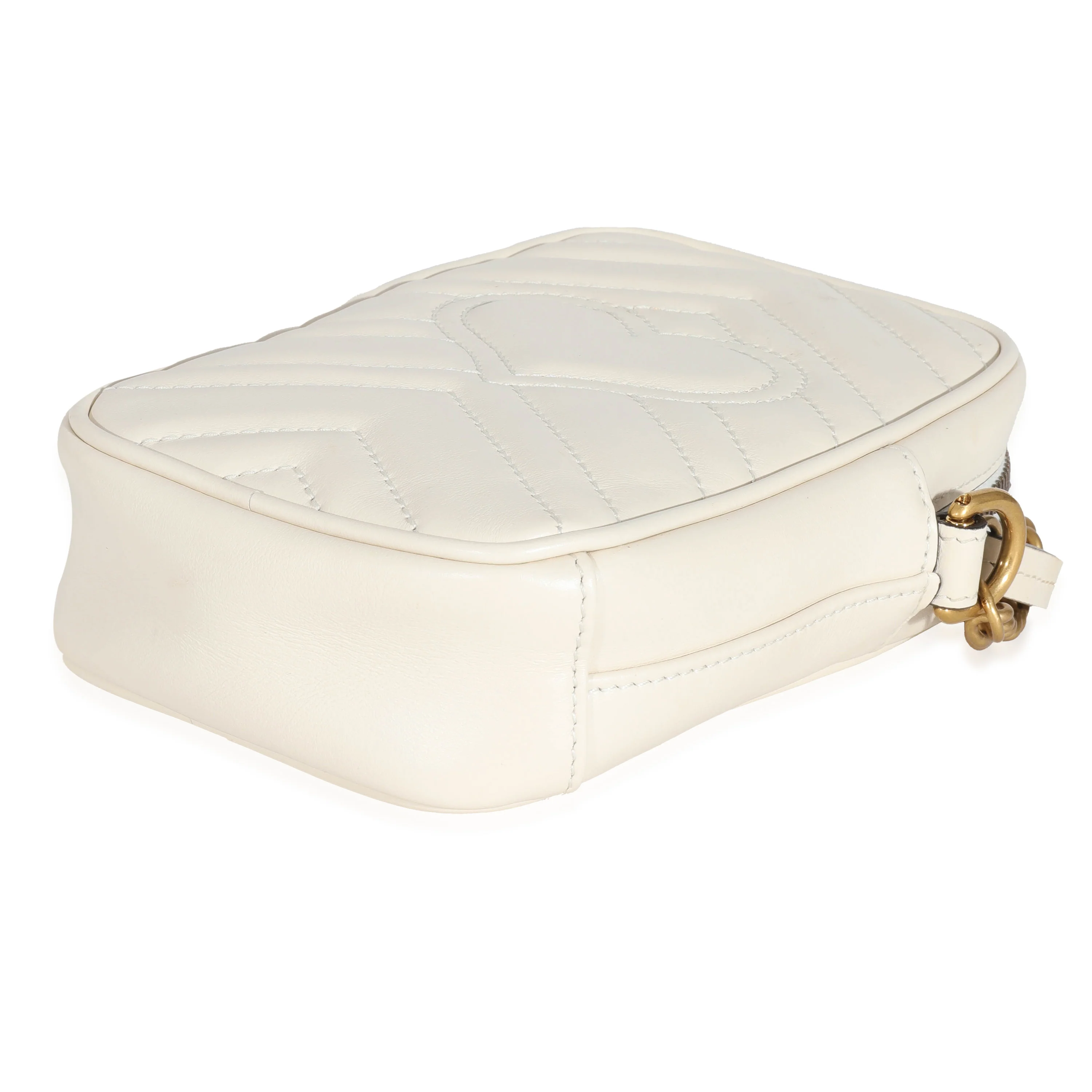 Gucci GG Cream Matelassé Marmont Mini Bag - Image 4