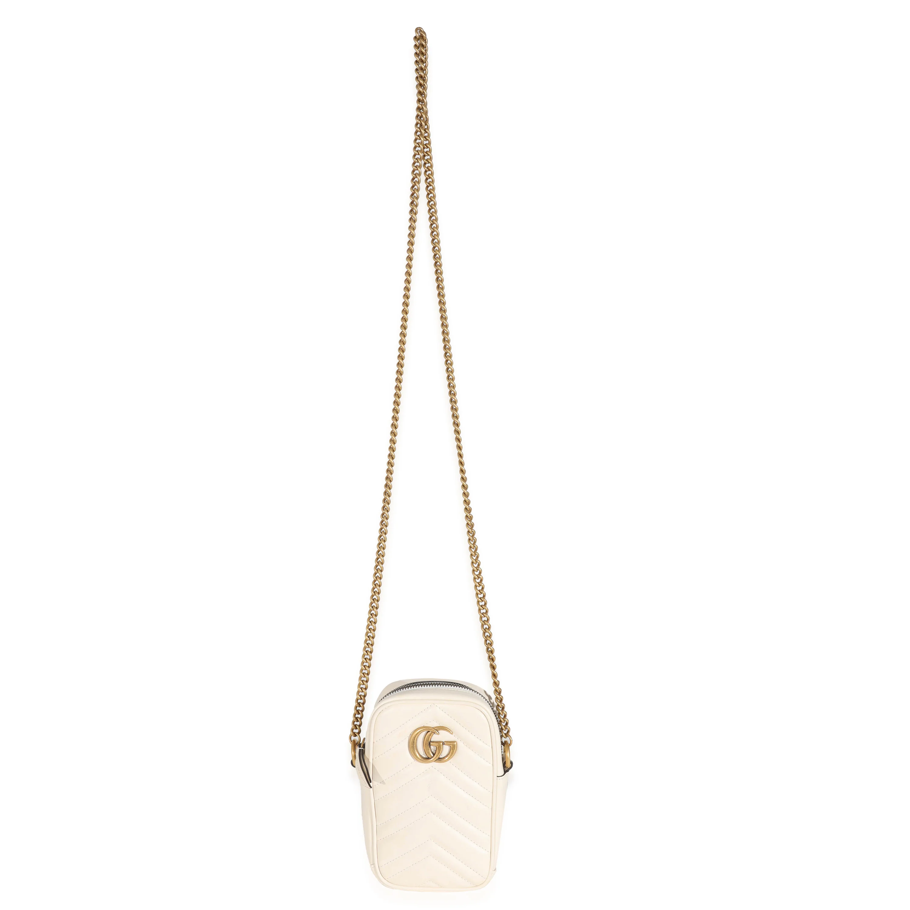Gucci GG Cream Matelassé Marmont Mini Bag - Image 5