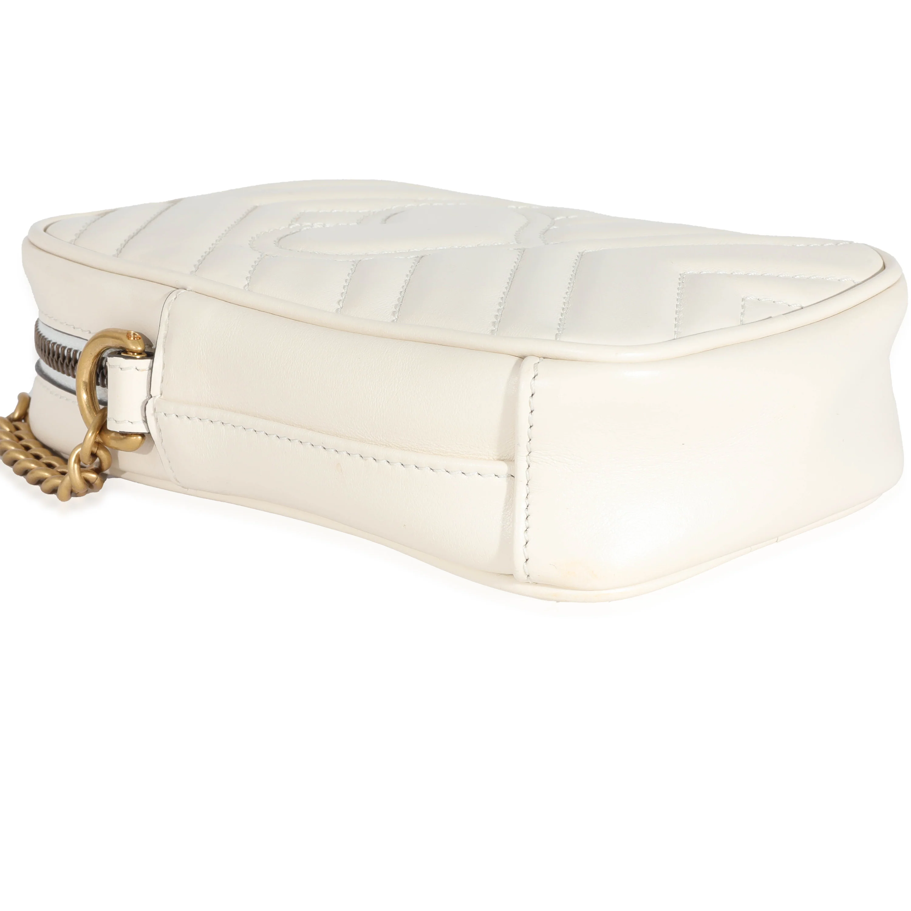 Gucci GG Cream Matelassé Marmont Mini Bag - Image 6