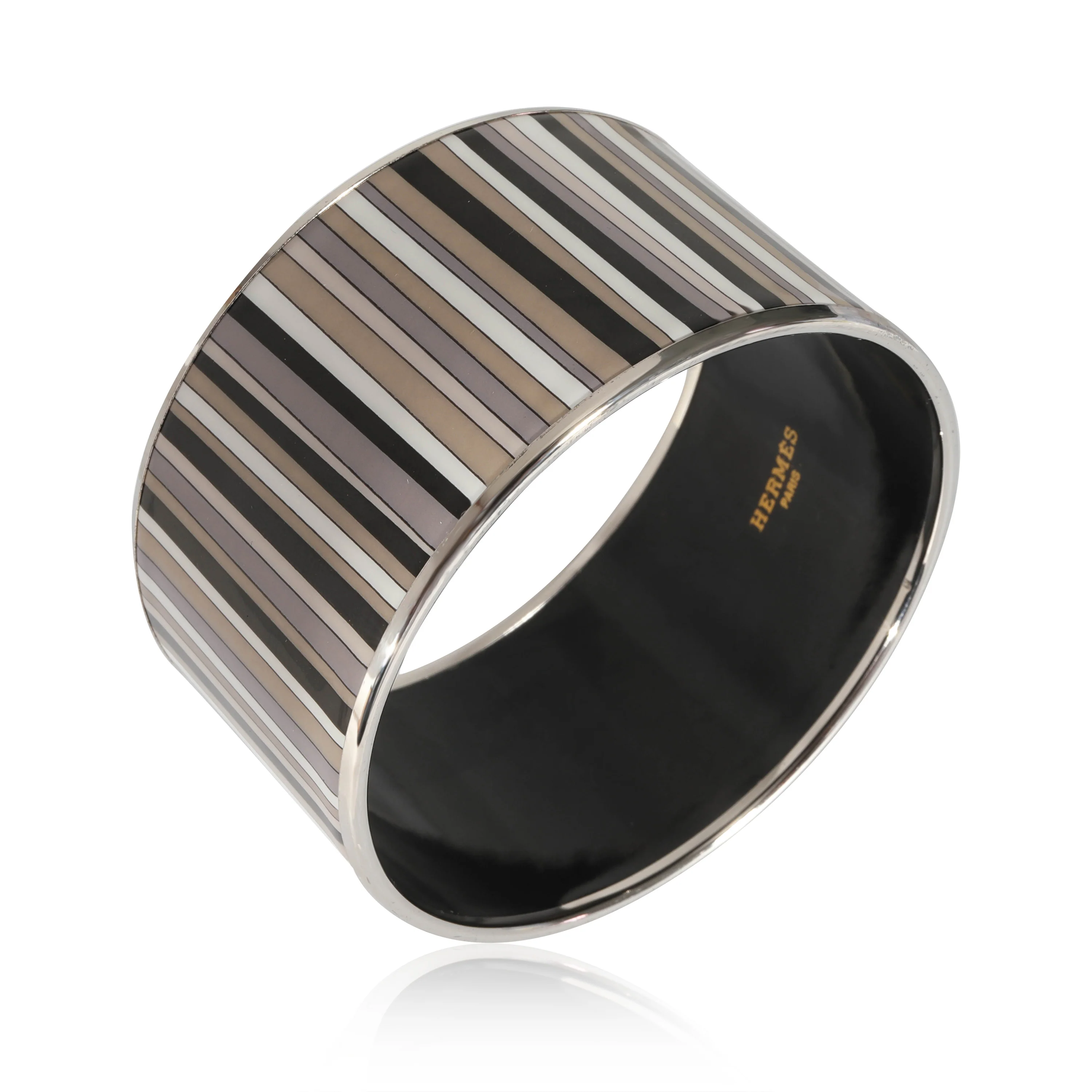 Enamel Printed Carioca Stripes Extra Wide Bracelet - Image 2