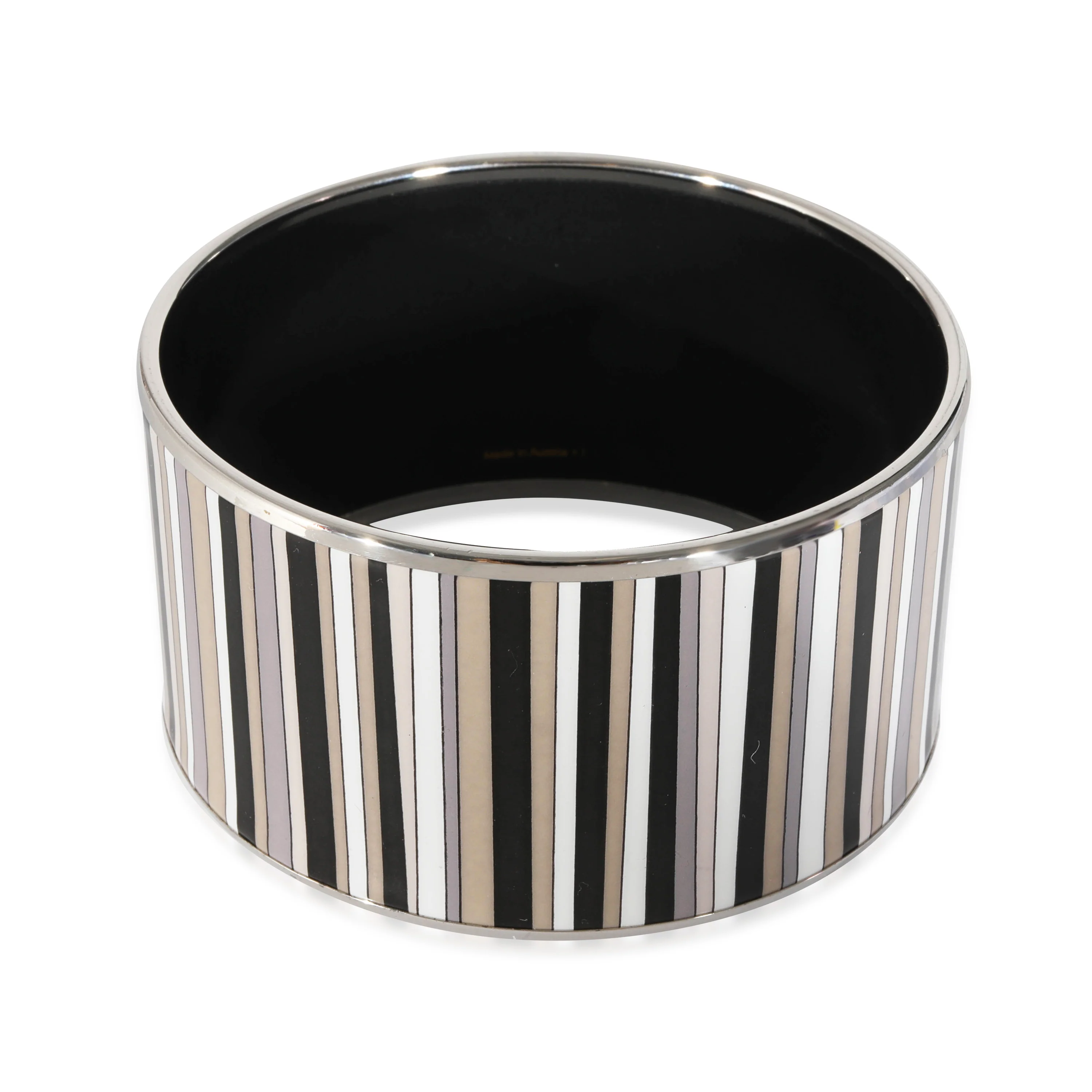 Enamel Printed Carioca Stripes Extra Wide Bracelet - Image 3