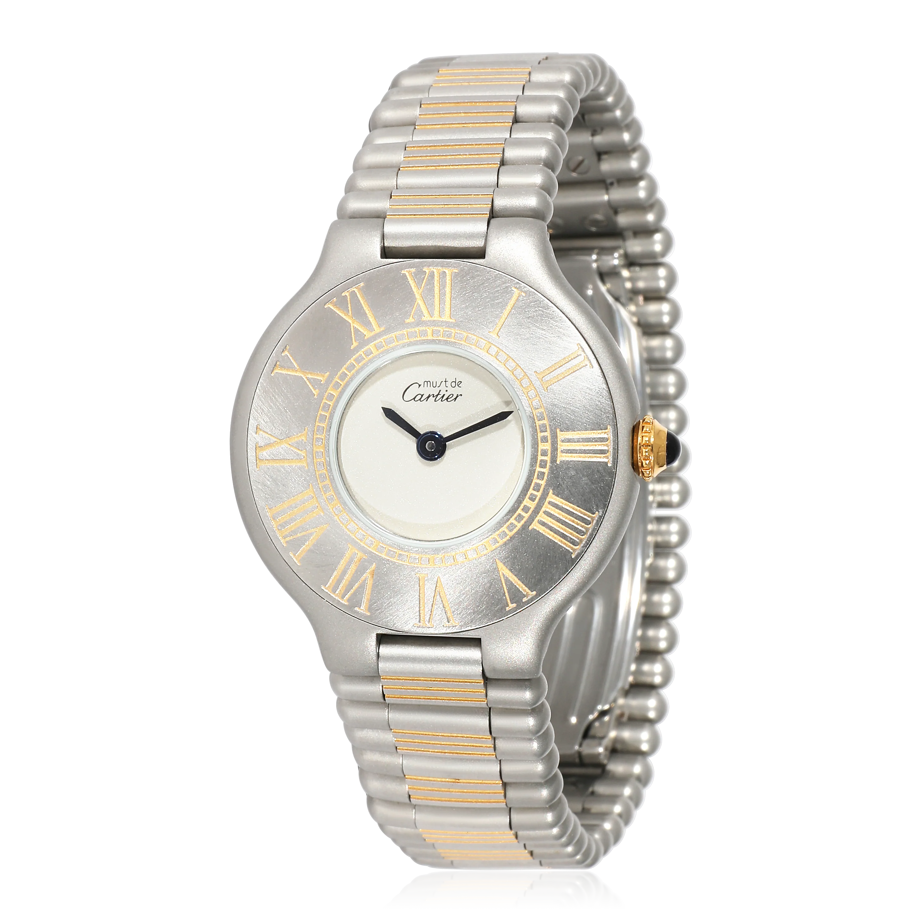 Cartier Must de Cartier 21 9010 Womens Watch in Stainless Steel/Gold Plate