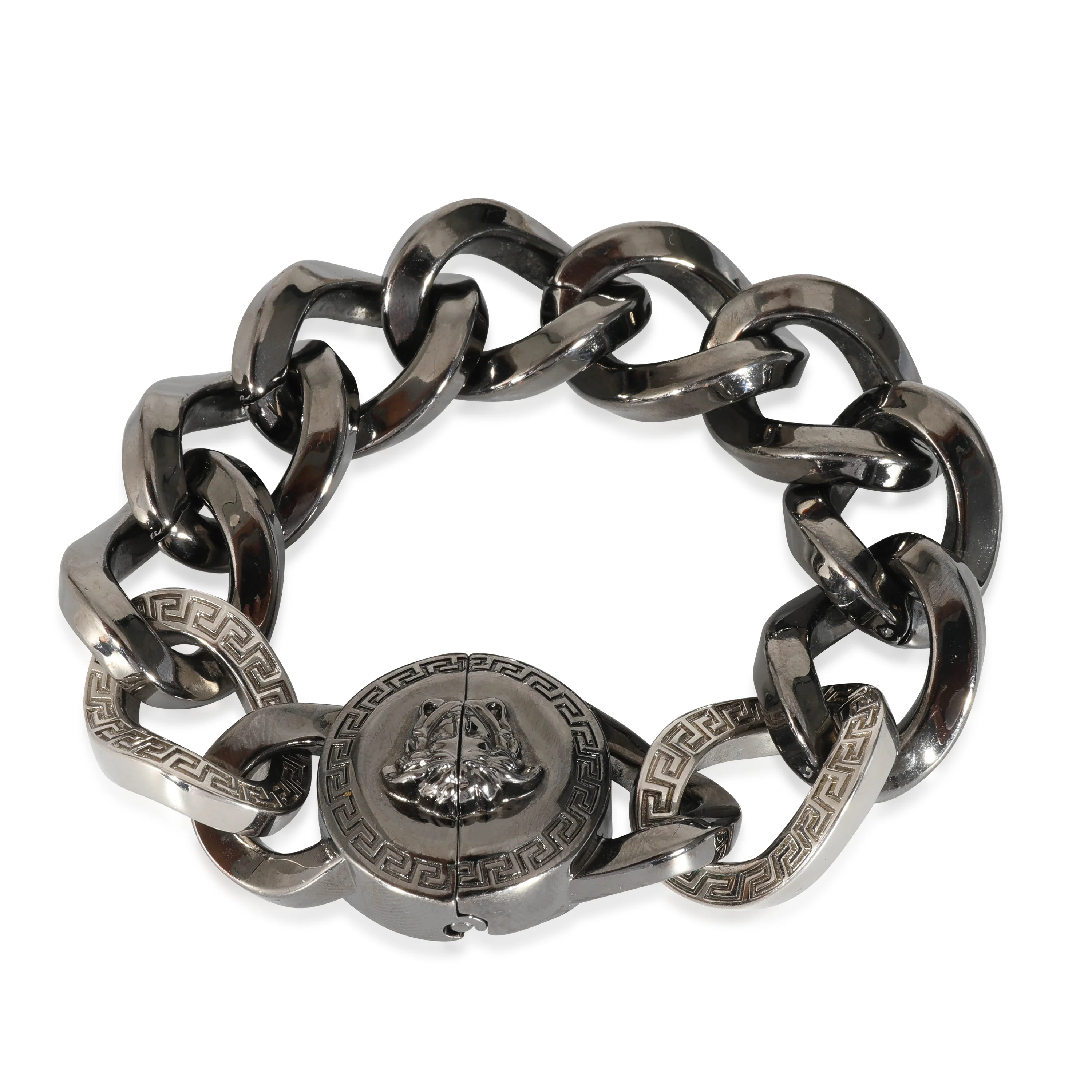 Versace Medusa Palladium Plated Chain Bracelet - Image 3