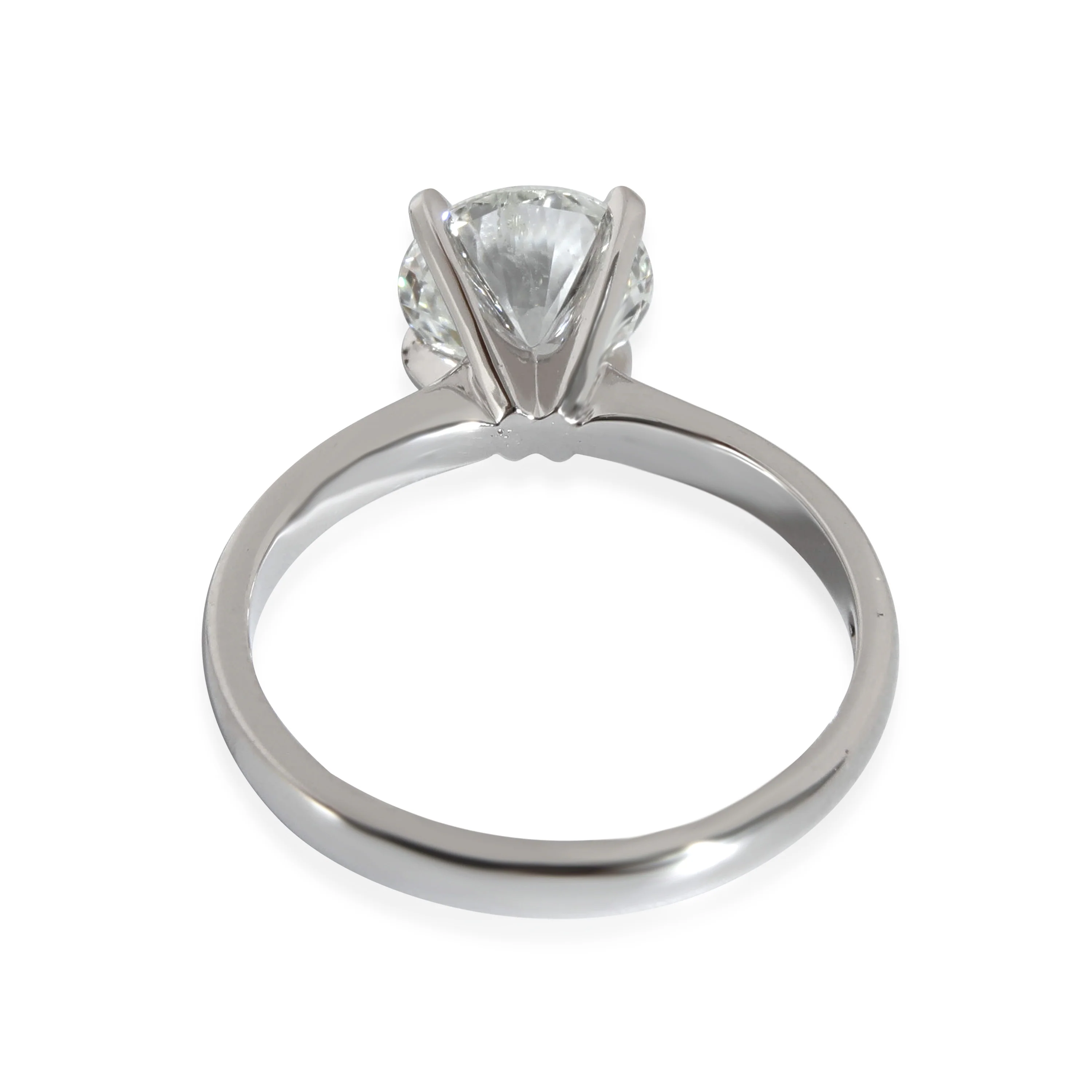 Round Cut Engagement Ring in Platinum D SI1 1.51 CTW - Image 4