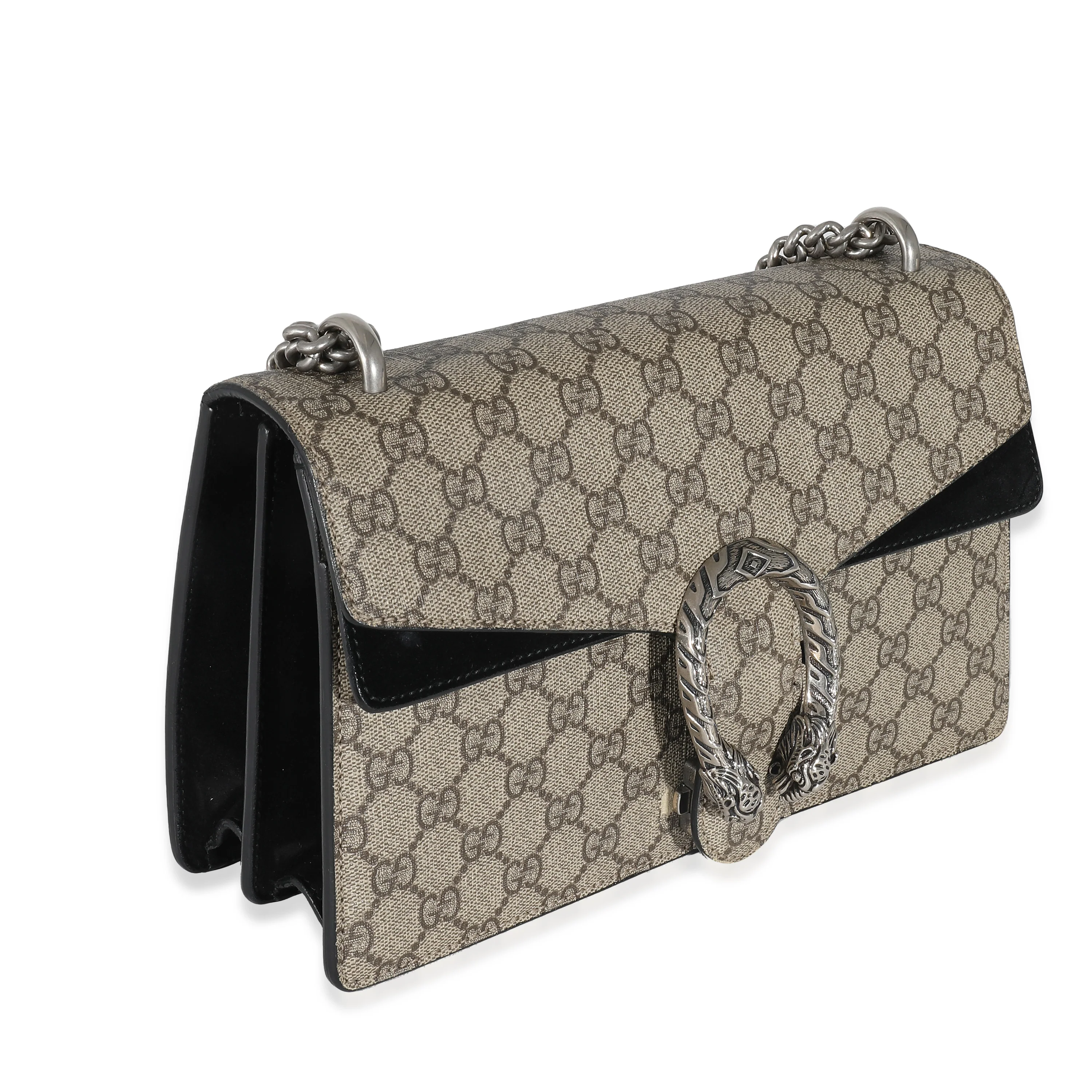 Black Suede GG Supreme Small Dionysus Bag - Image 3