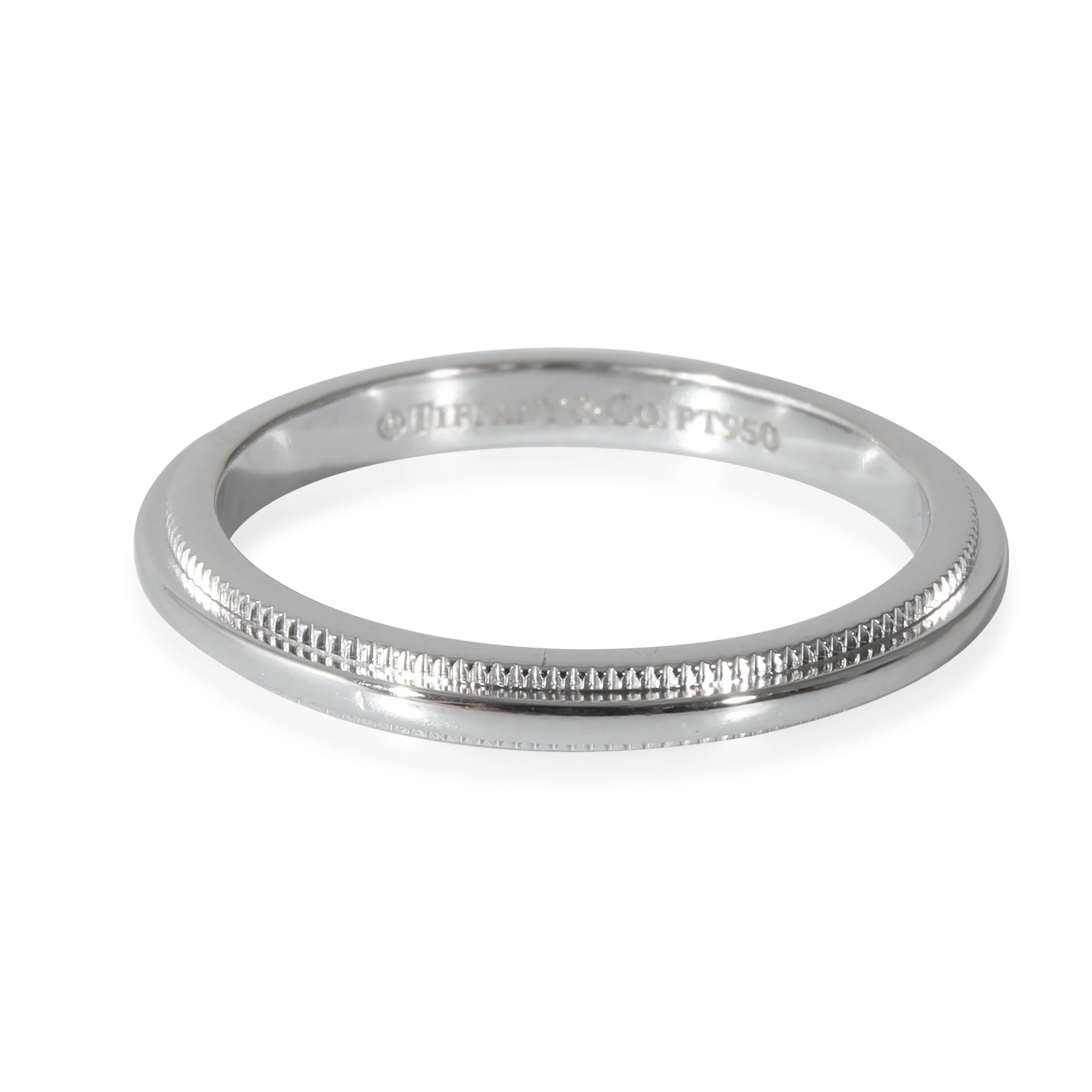 Tiffany & Co. Milgrain 2mm Band in Platinum
