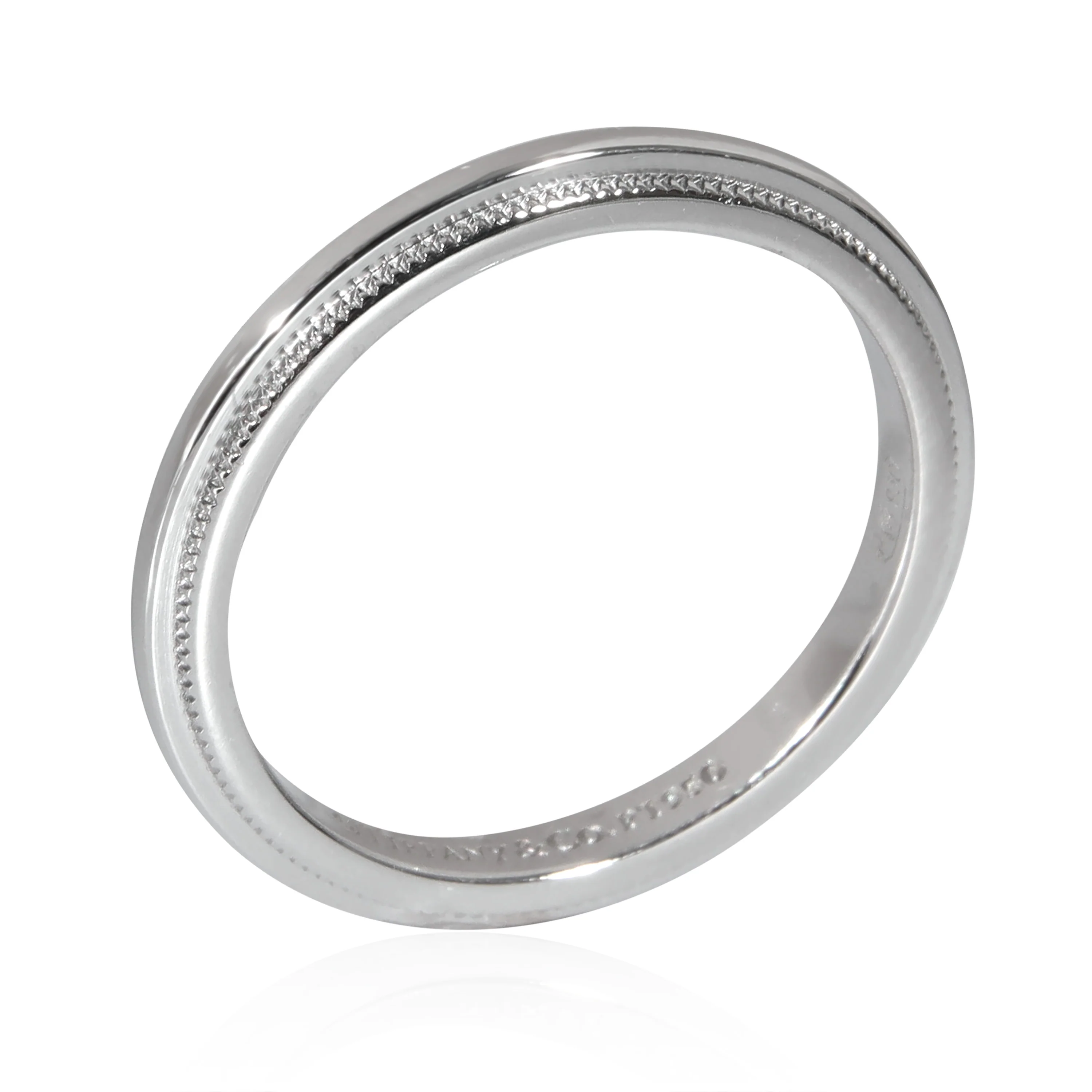 Tiffany & Co. Milgrain 2mm Band in Platinum - Image 2