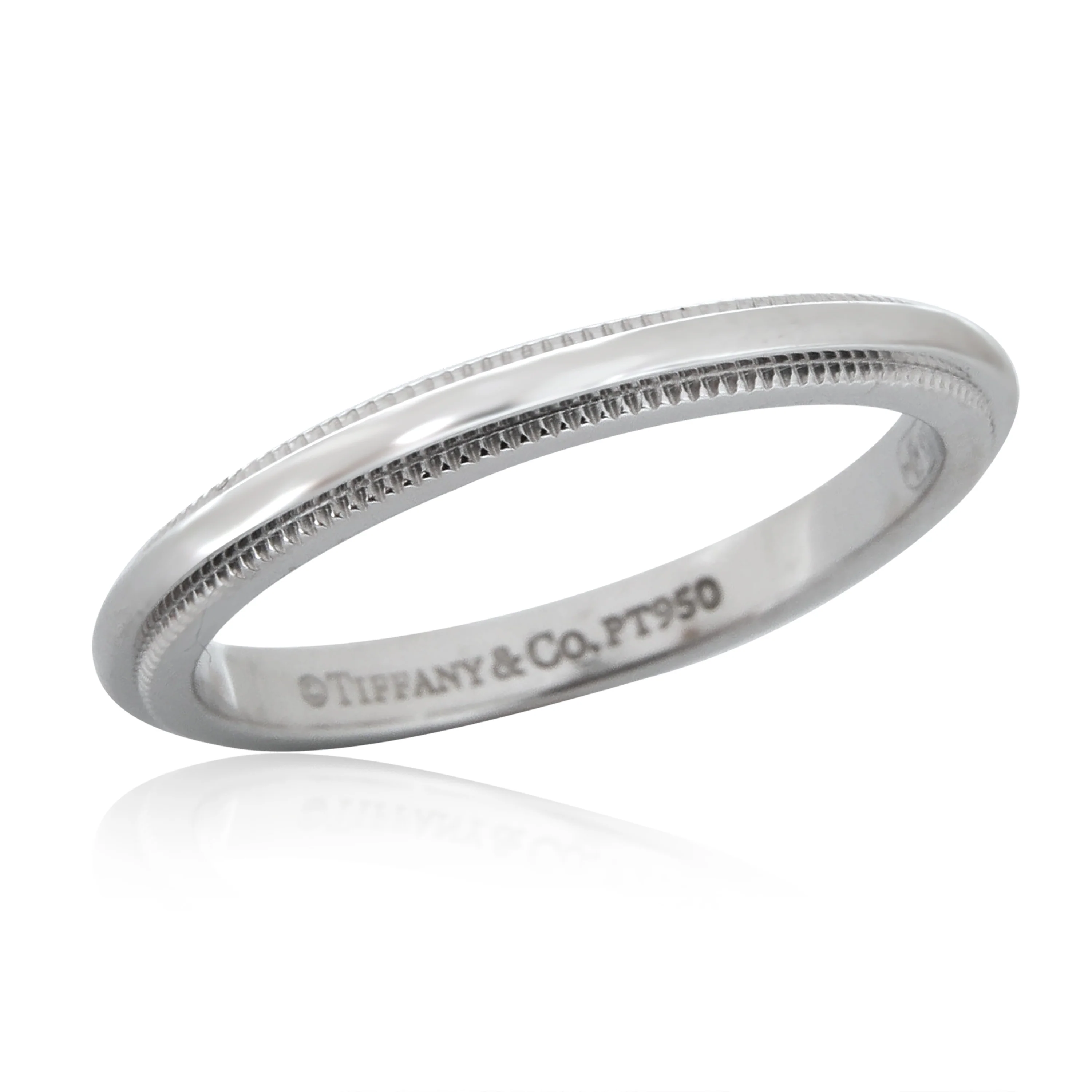 Tiffany & Co. Milgrain 2mm Band in Platinum - Image 4