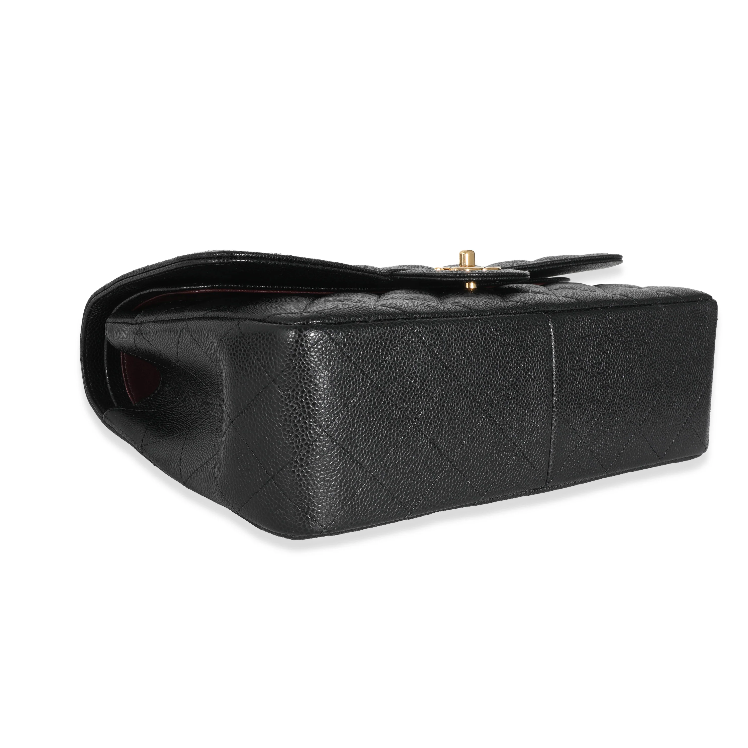 Chanel Black Caviar Jumbo Classic Double Flap Bag - Image 6