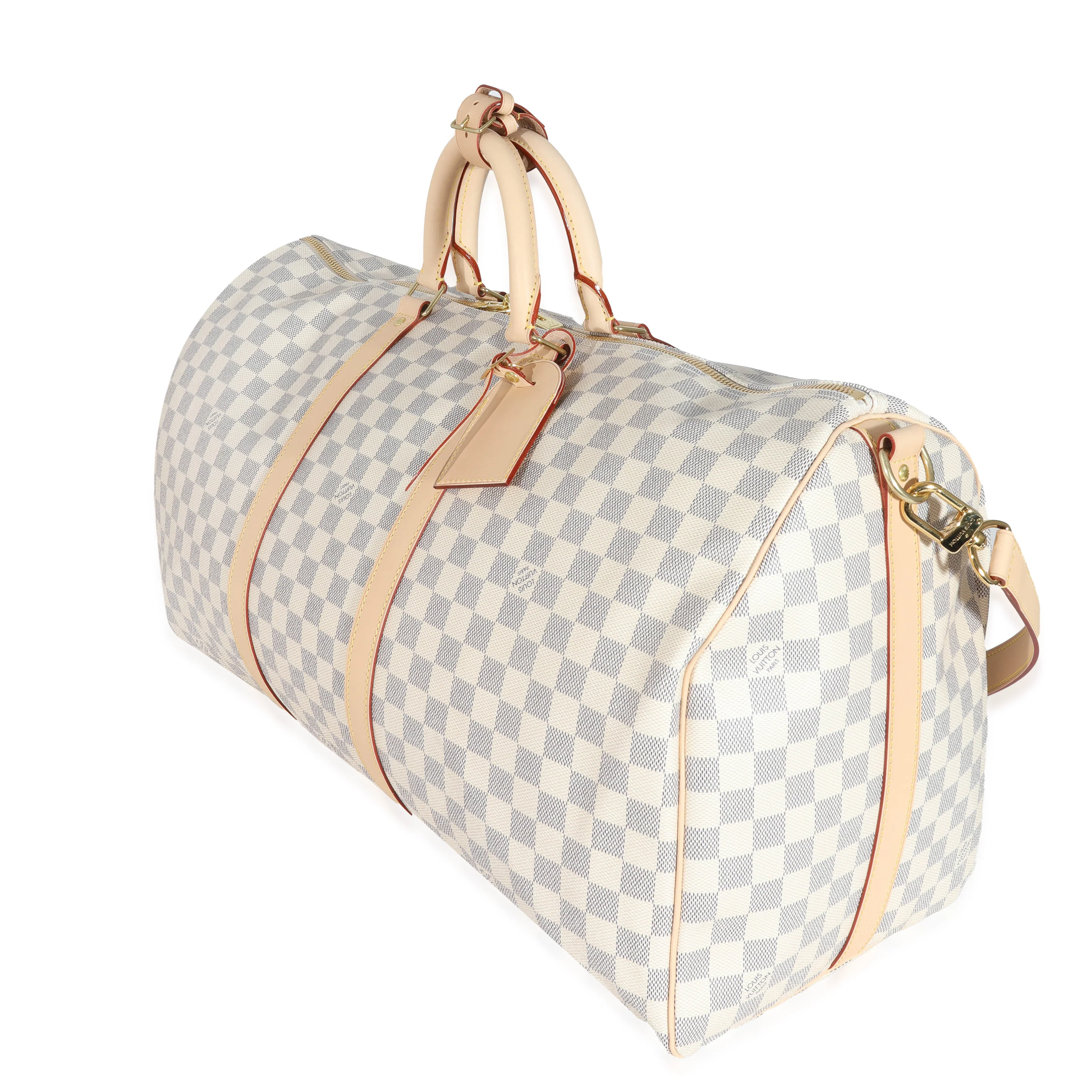 Louis Vuitton Damier Azur Canvas Keepall Bandoulière 55 - Image 2