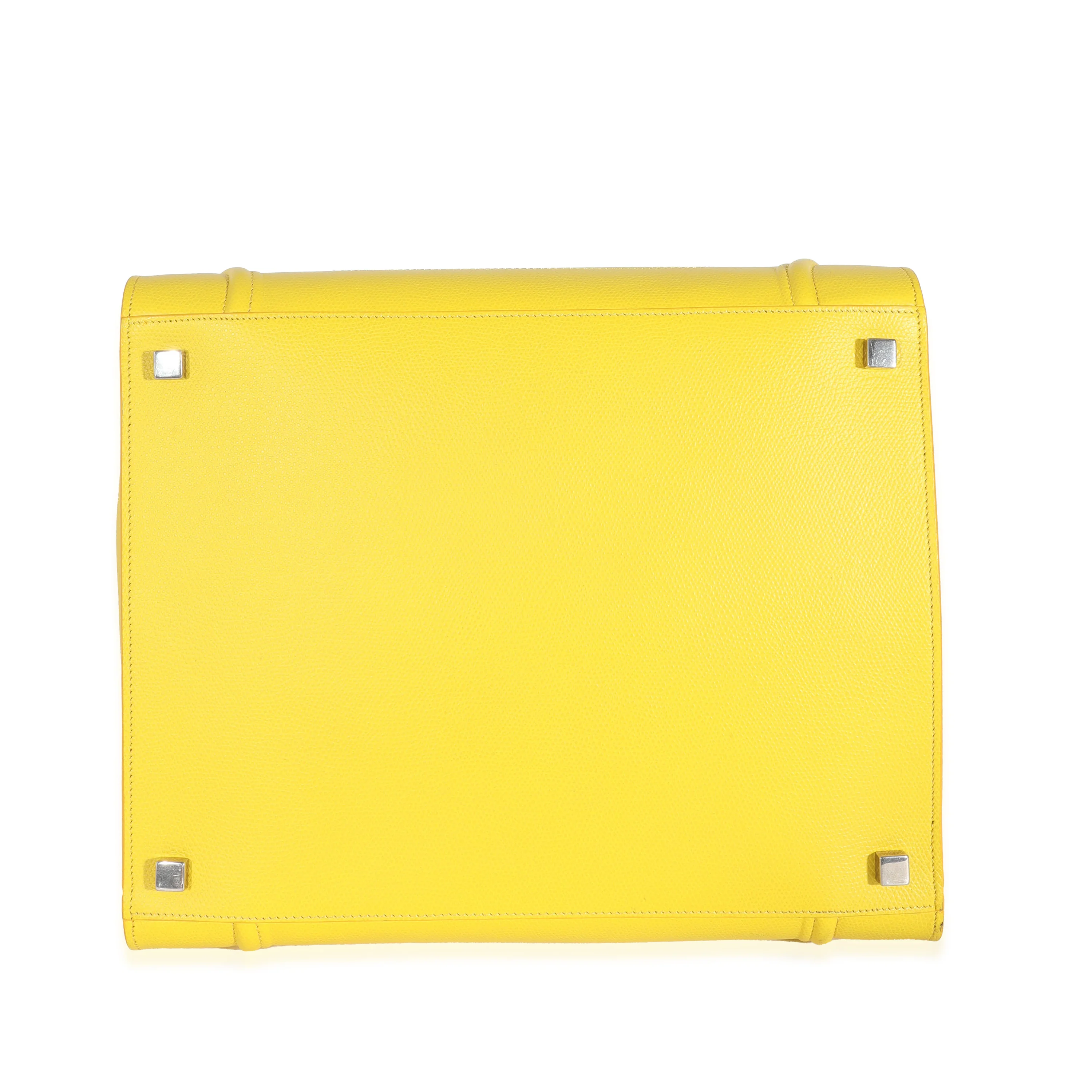 Celine Yellow Leather Phantom Tote - Image 4