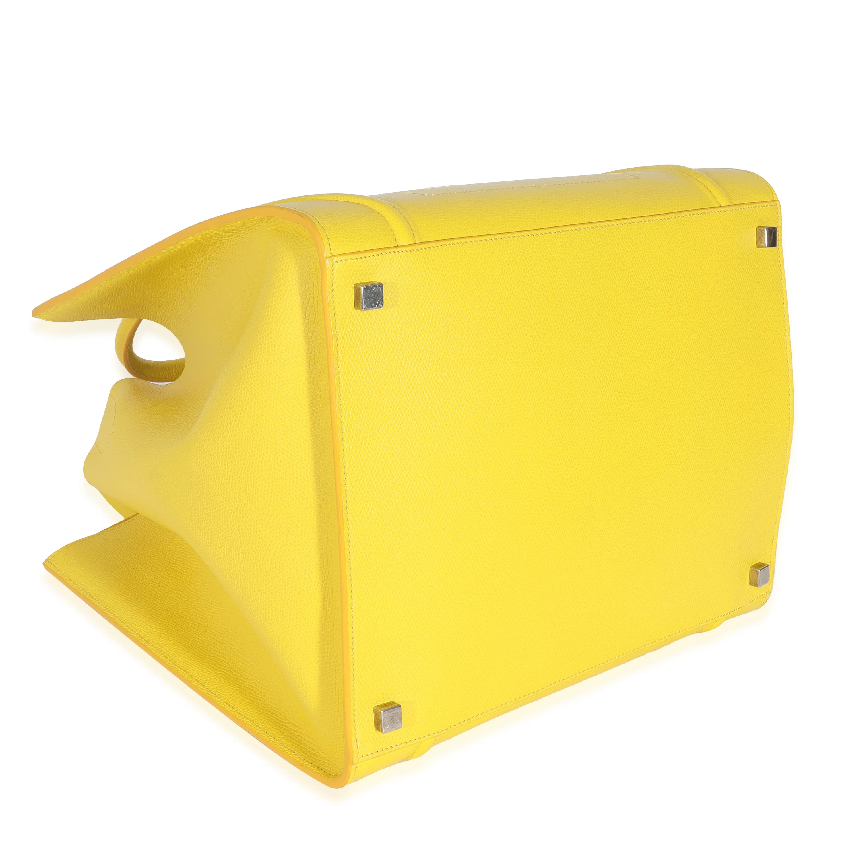 Celine Yellow Leather Phantom Tote - Image 5