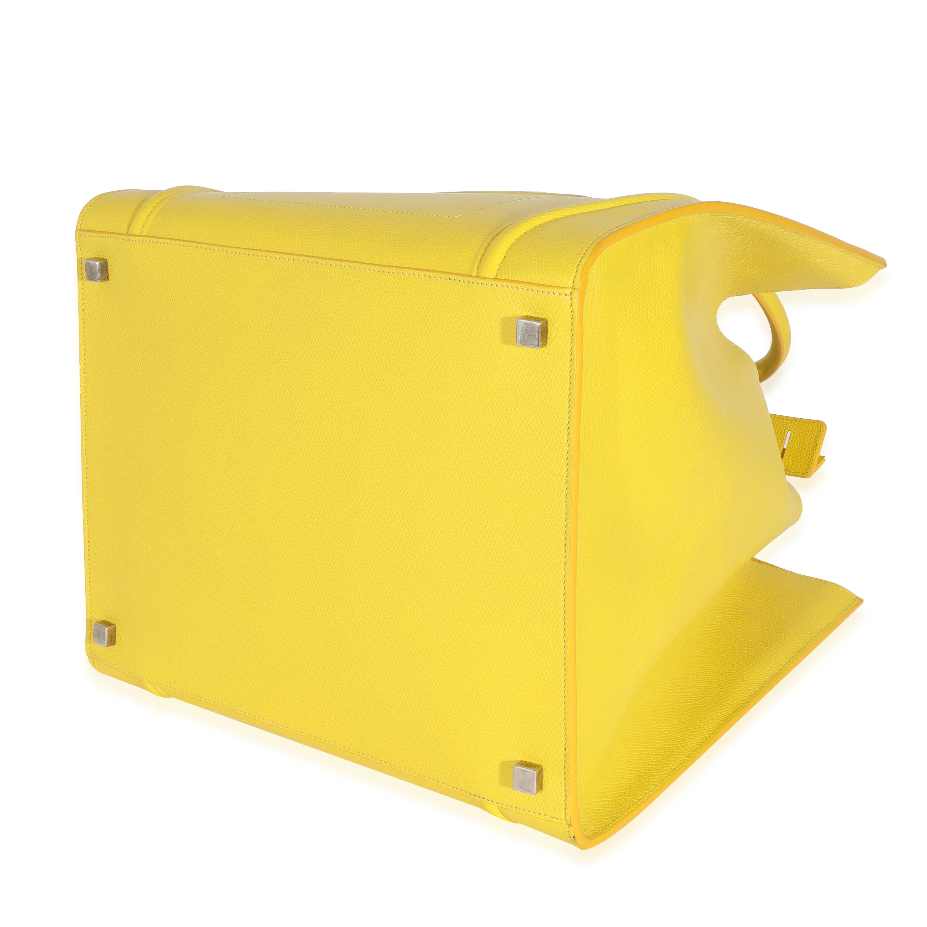 Celine Yellow Leather Phantom Tote - Image 6