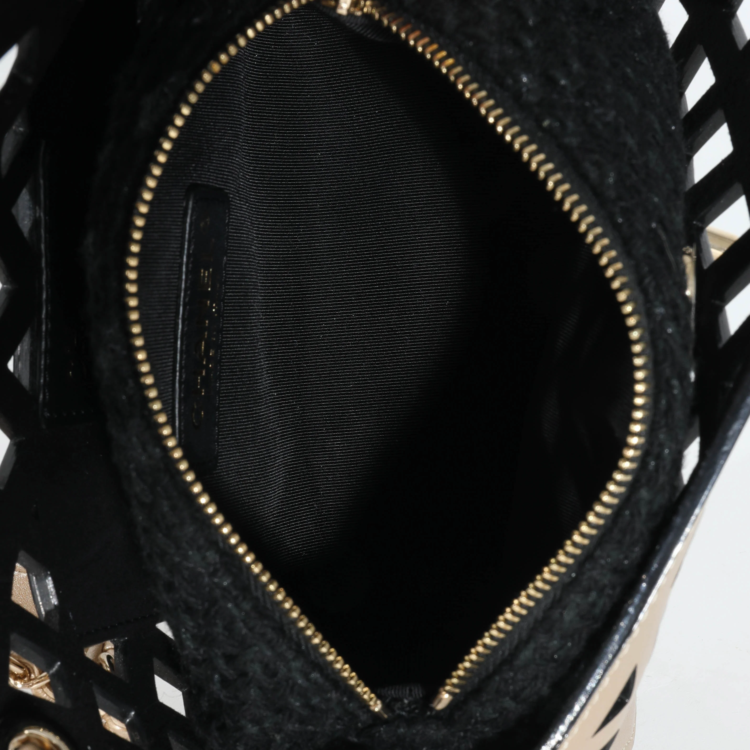 Chanel Gold Leather See Through Single Flap Bag - Image 8