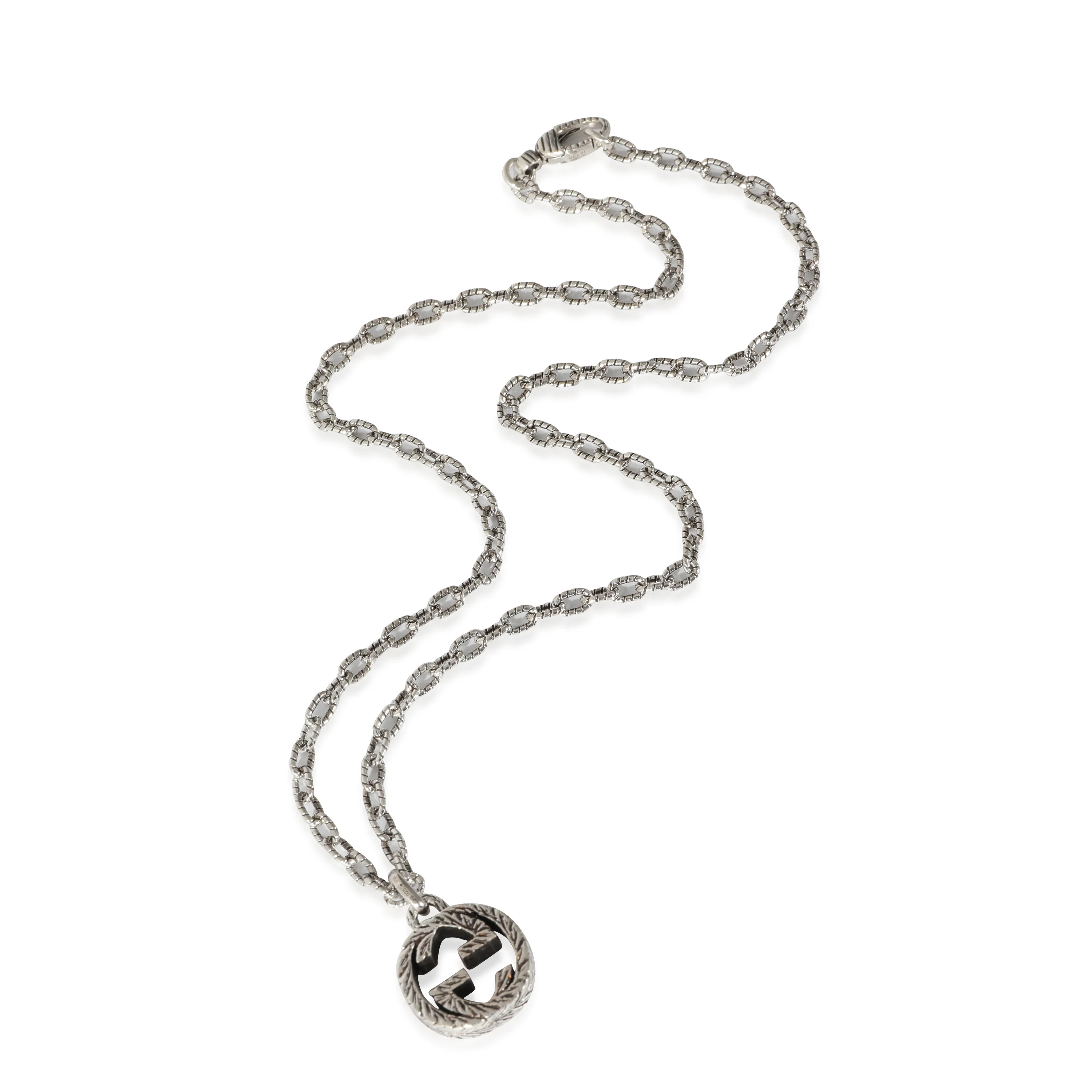 Gucci Interlocking G Necklace in Sterling Silver - Image 2
