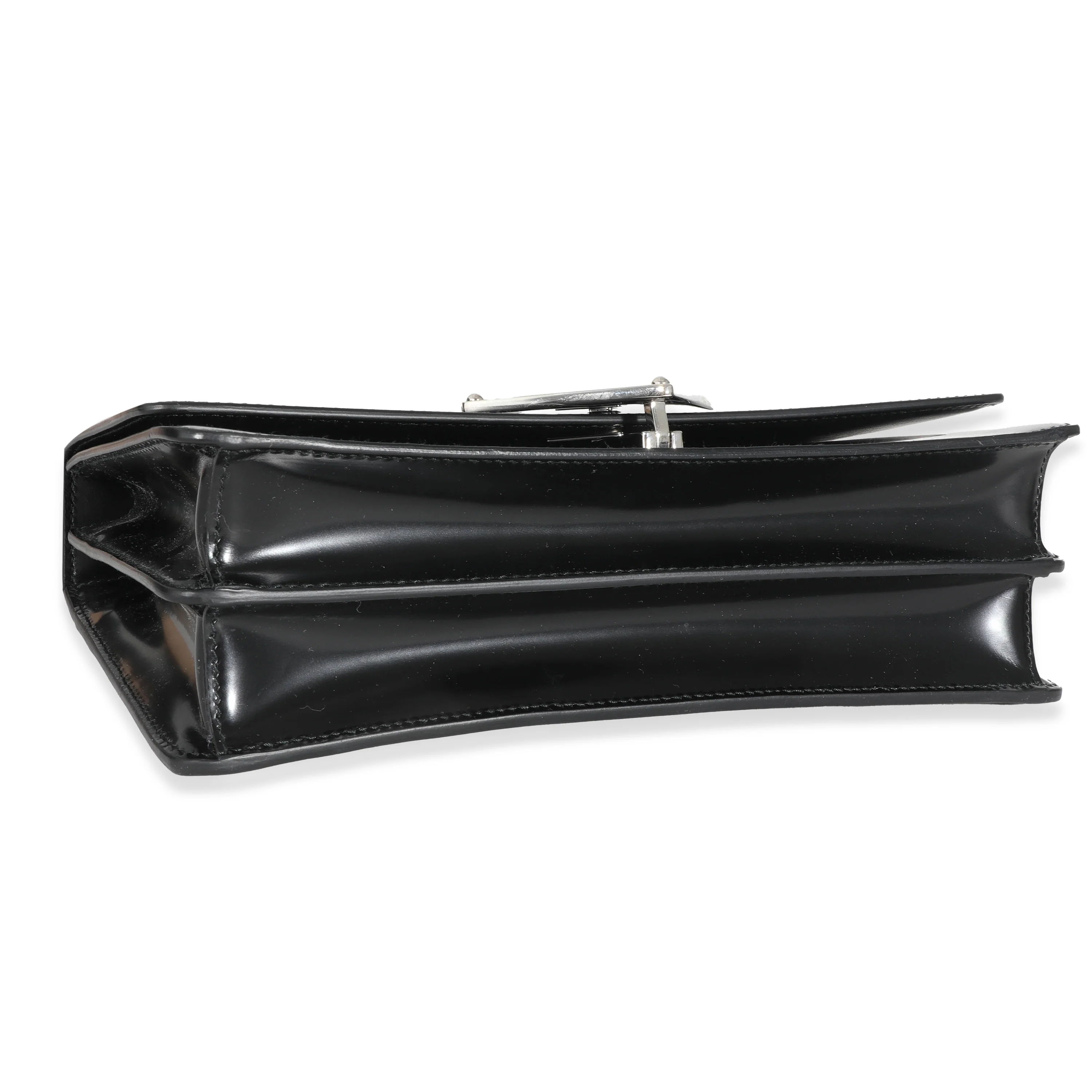 Prada Black Brushed Spazzolato Emblème Flap Bag - Image 5