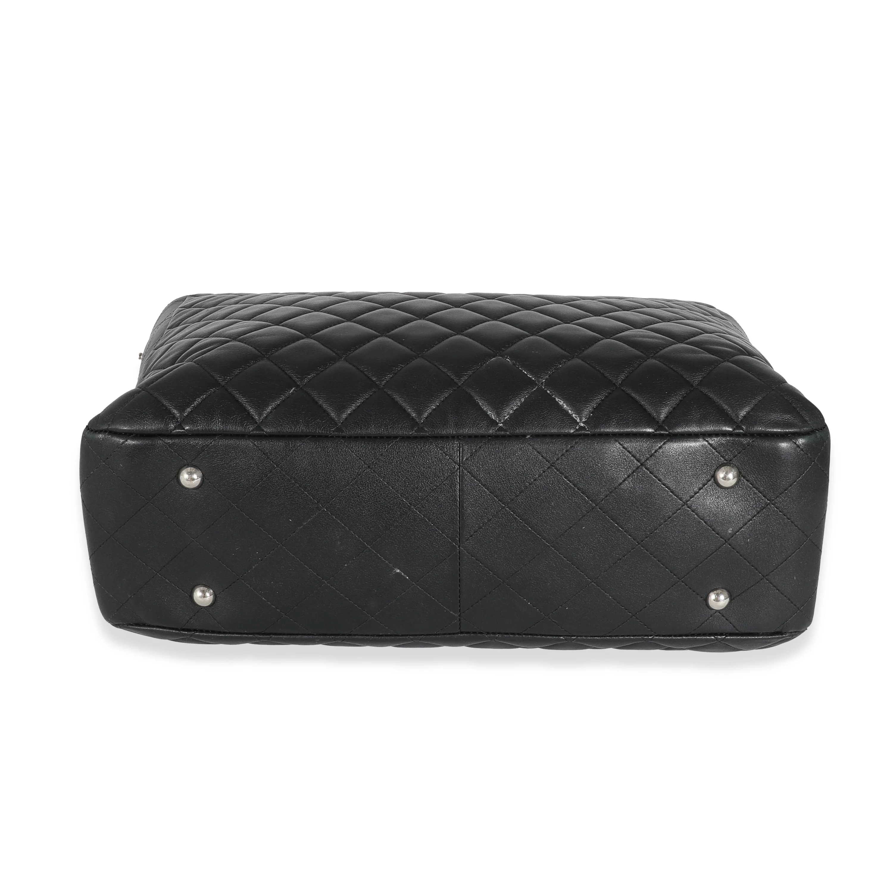 Chanel Black Lambskin Classic Timeless Shopping Tote - Image 4