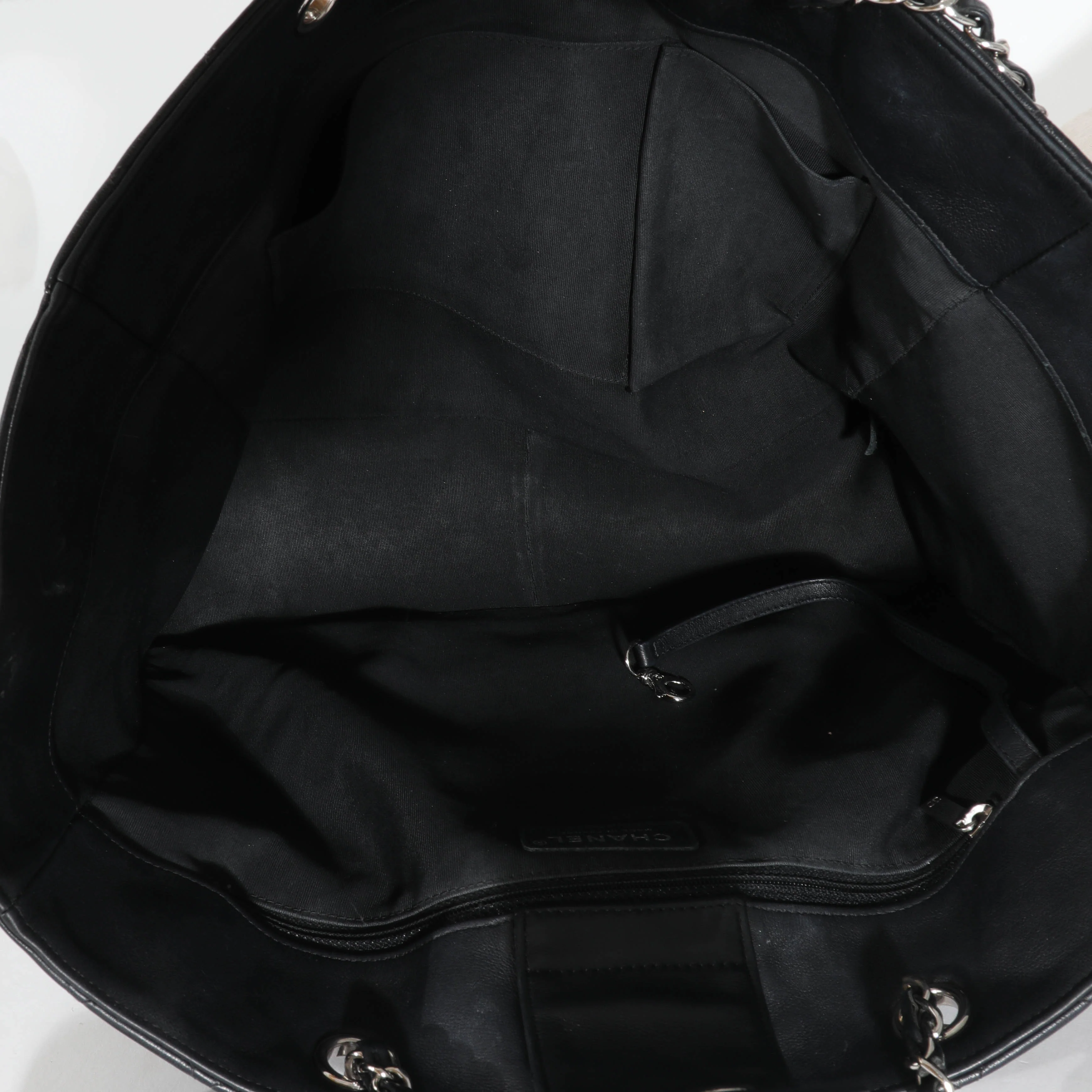 Chanel Black Lambskin Classic Timeless Shopping Tote - Image 7