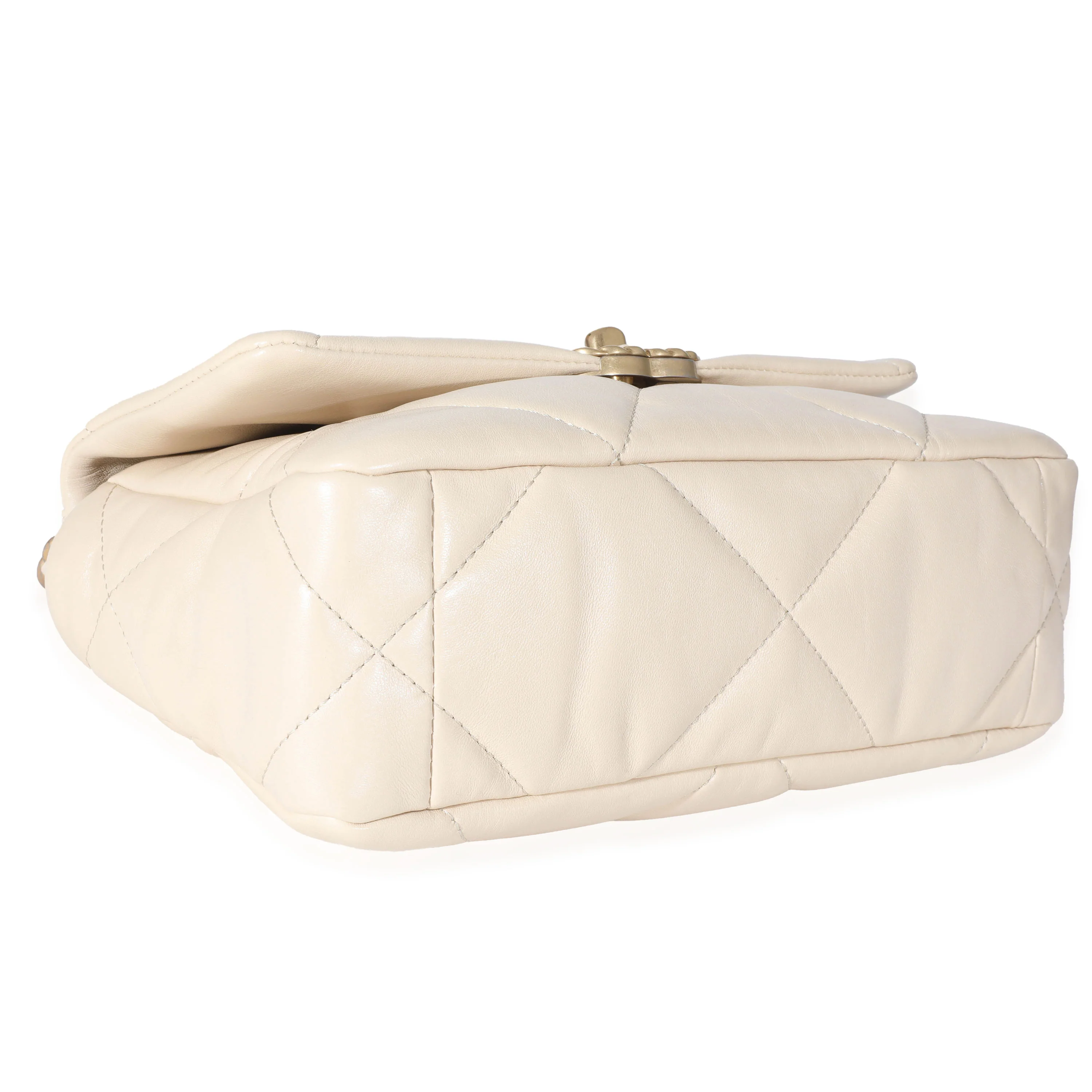 Chanel 21P Beige Goatskin Medium Chanel 19 Flap Bag - Image 6