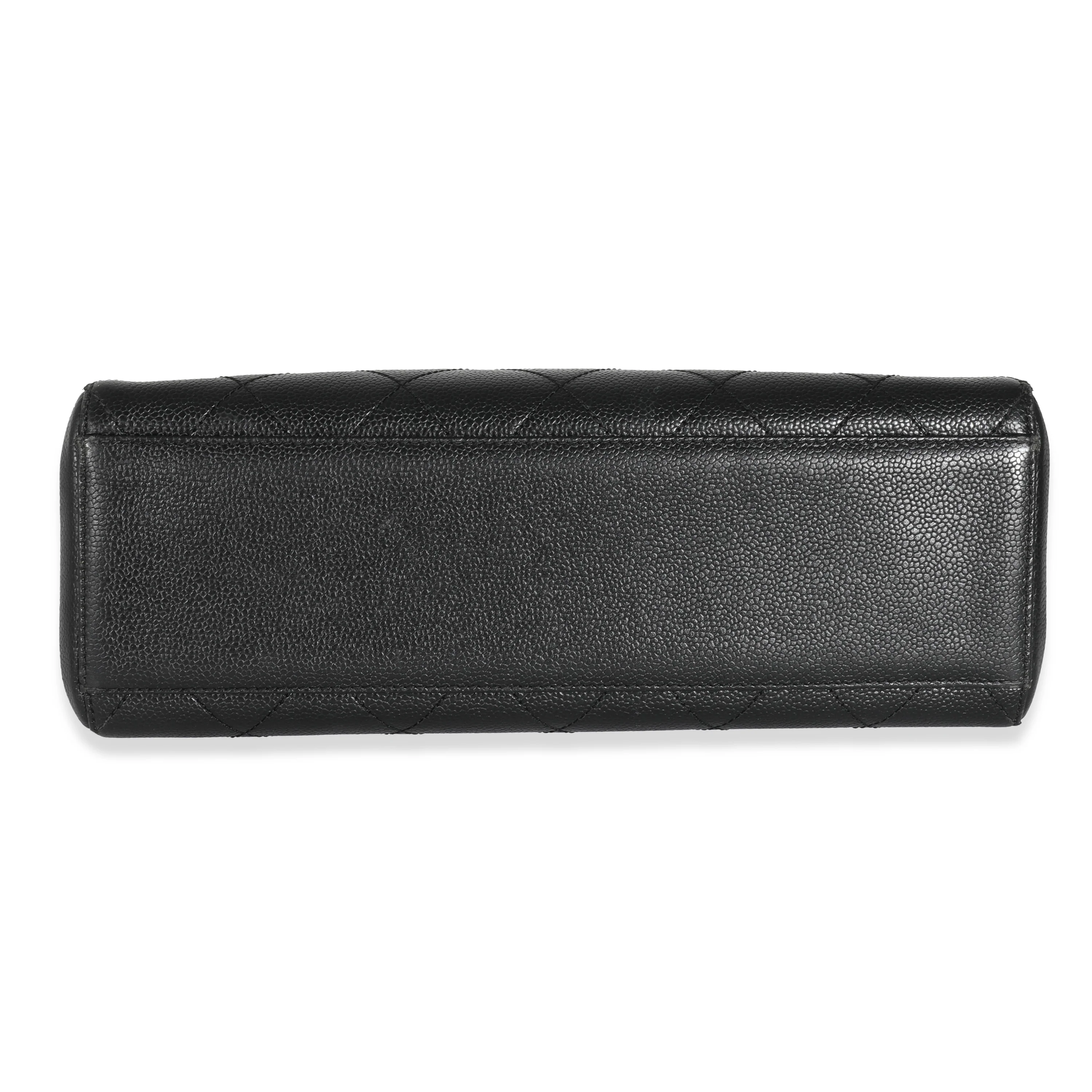 Chanel Vintage Black Caviar CC Shoulder Bag - Image 4