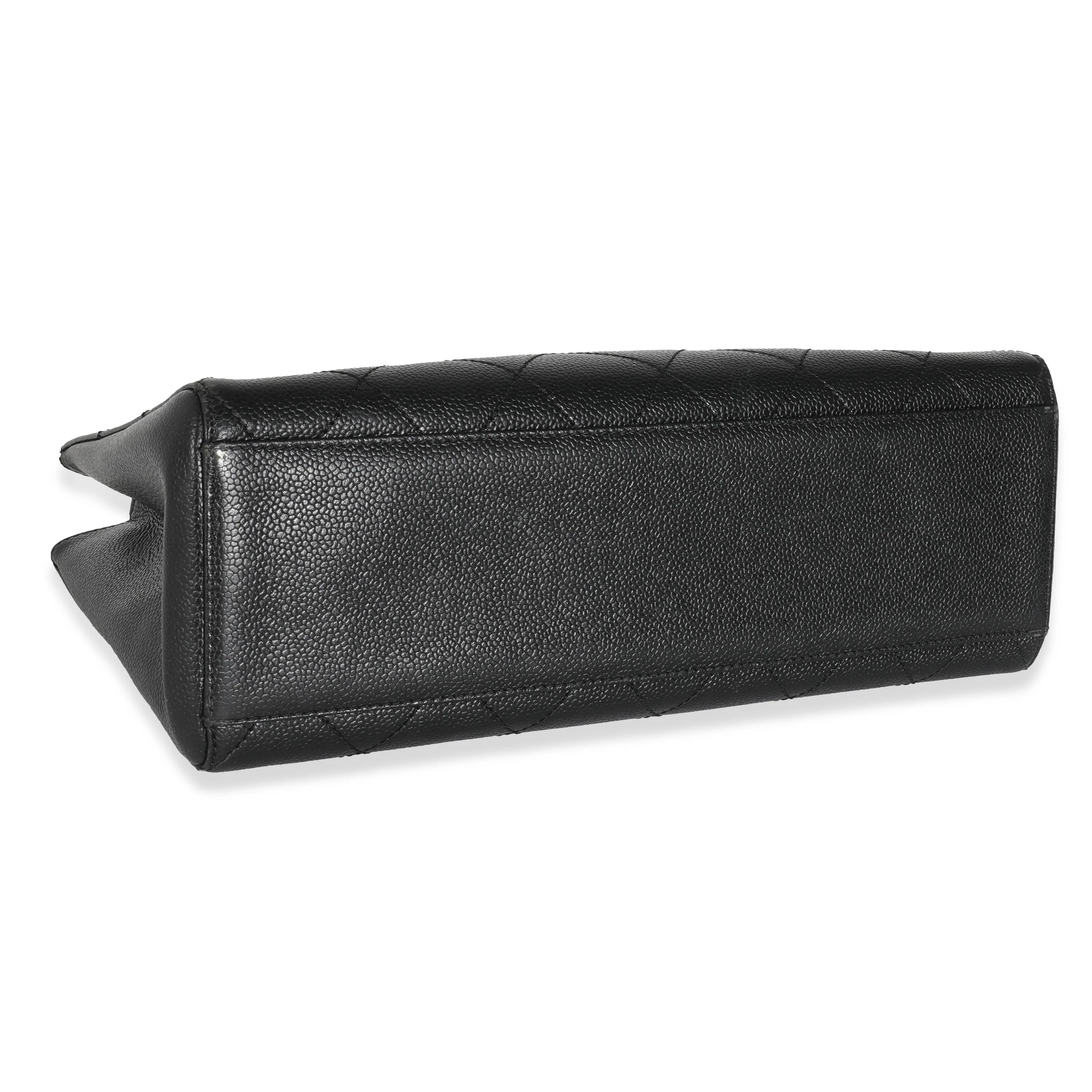 Chanel Vintage Black Caviar CC Shoulder Bag - Image 5