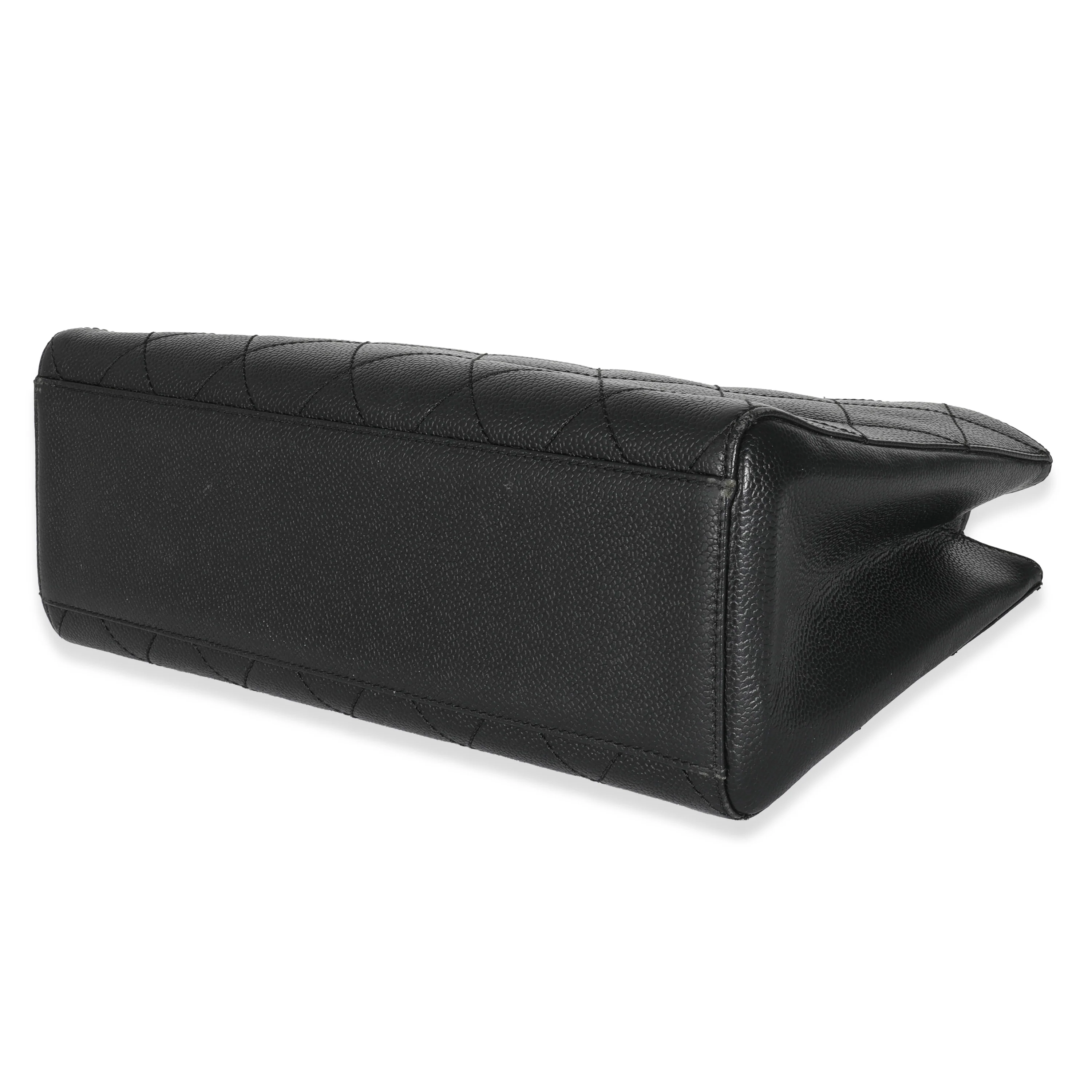 Chanel Vintage Black Caviar CC Shoulder Bag - Image 6