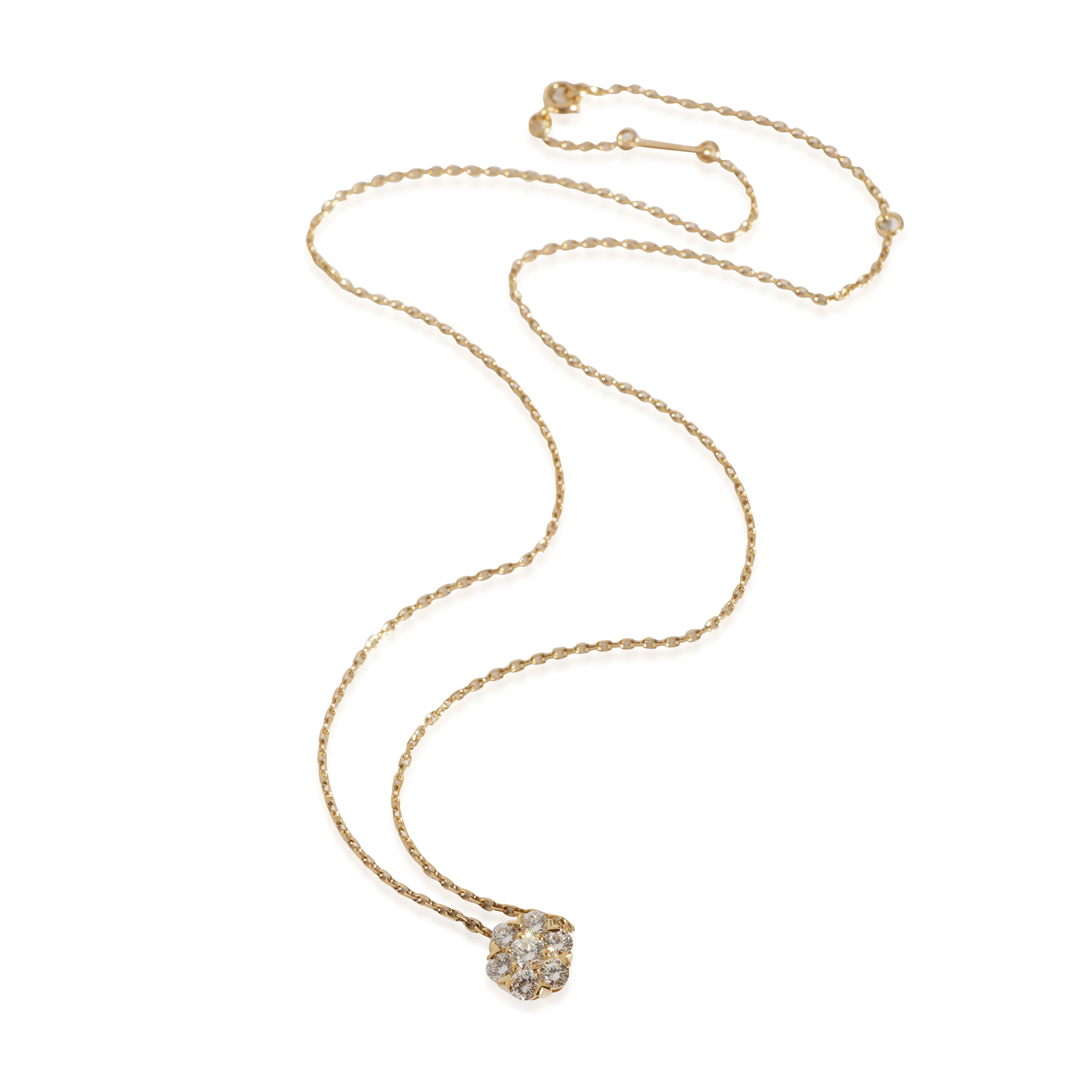 Fleurette Pendant Necklace in 18k Yellow Gold 0.5 CTW - Image 2