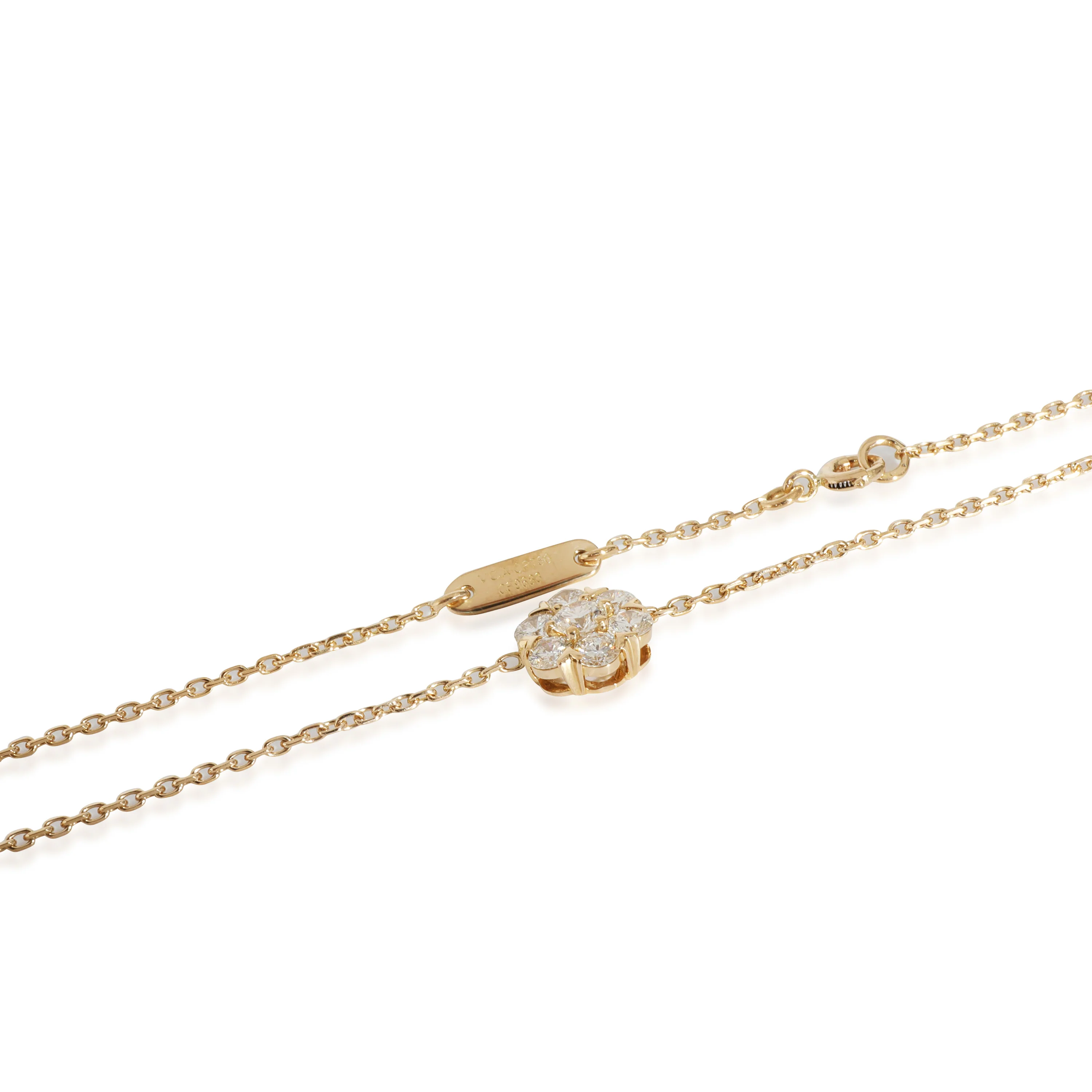 Fleurette Pendant Necklace in 18k Yellow Gold 0.5 CTW - Image 3
