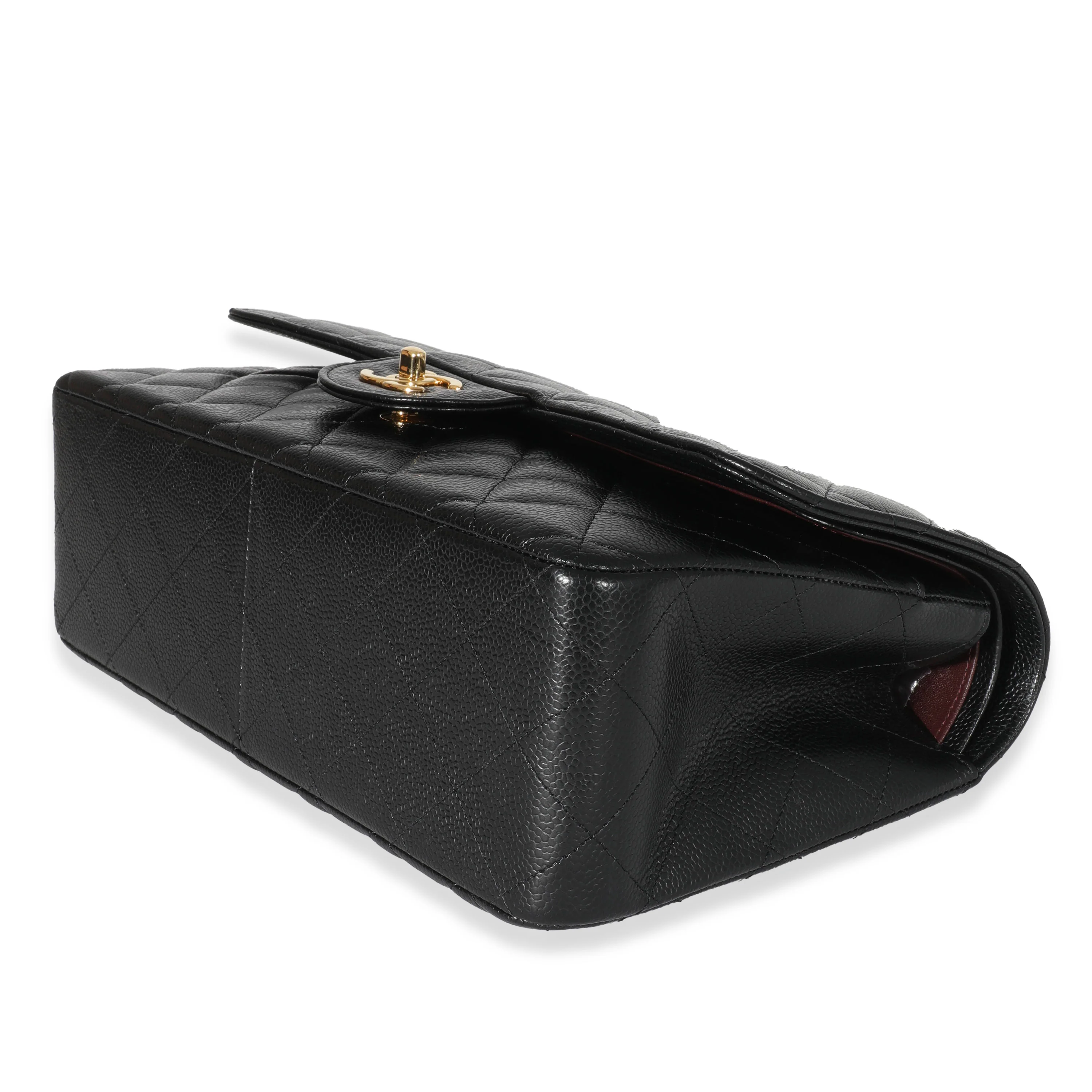 Chanel Black Caviar Jumbo Classic Double Flap Bag - Image 7