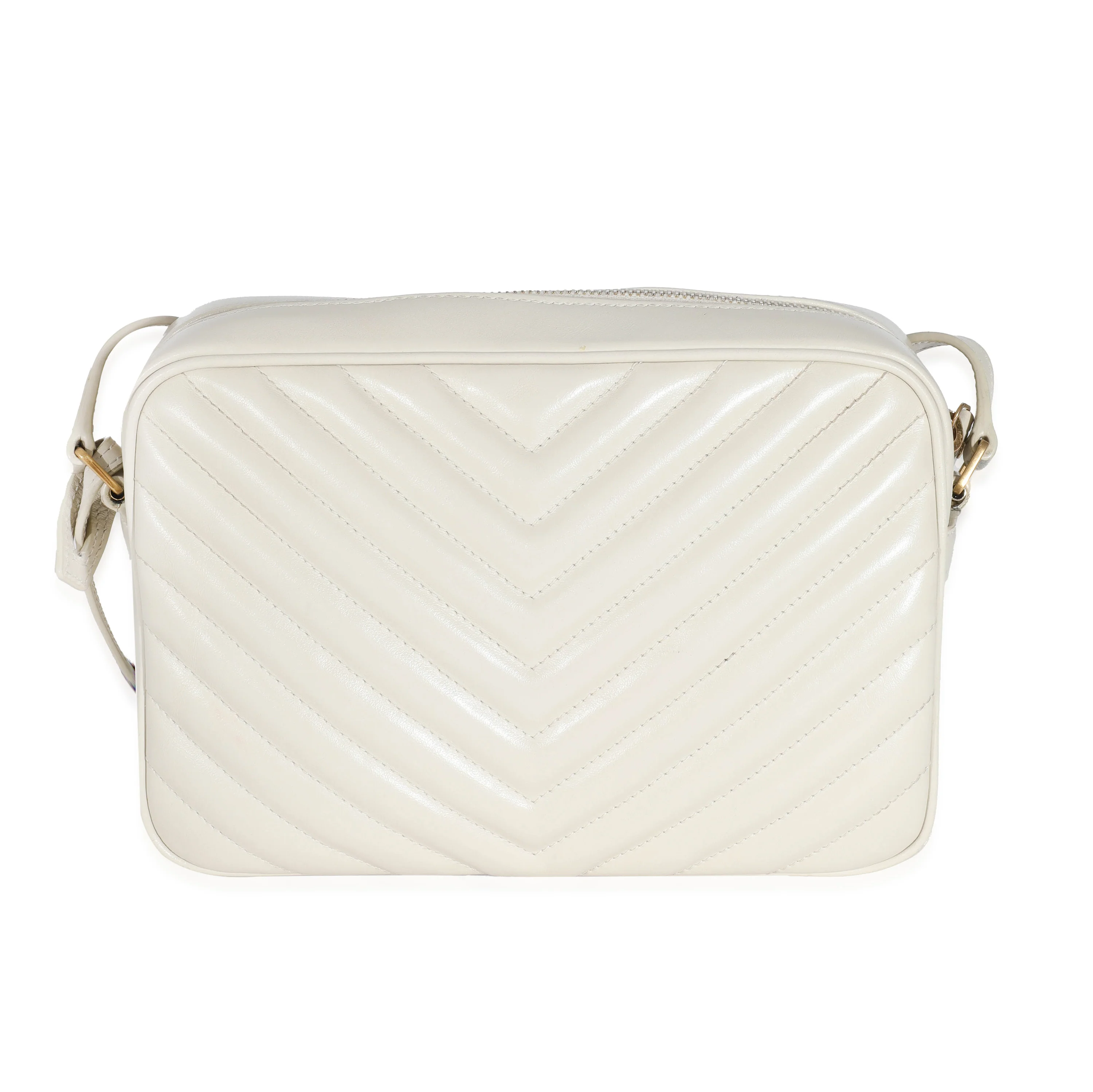 Saint Laurent Cream Calf Leather Lou Camera Bag - Image 3