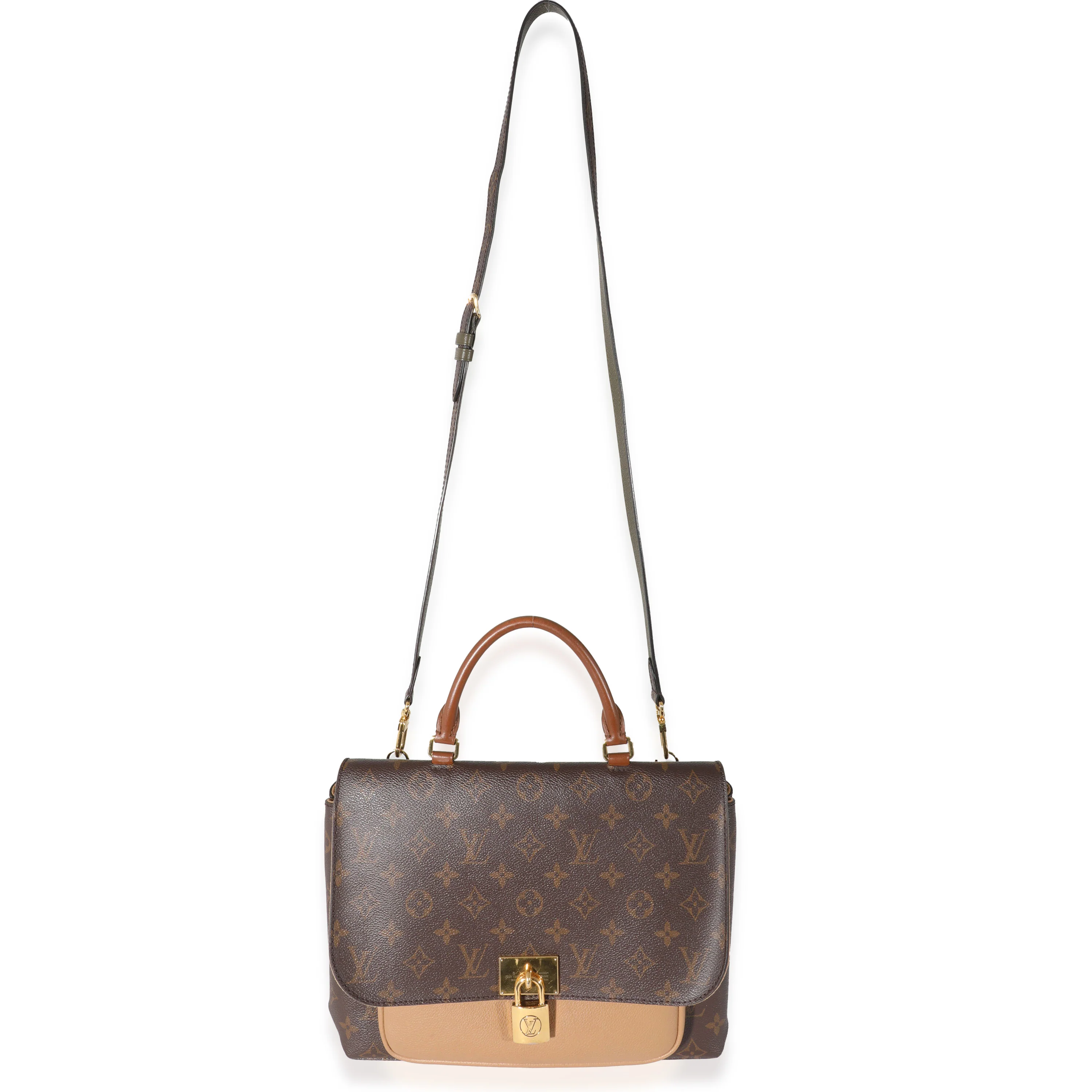 Louis Vuitton Sesame Leather Monogram Canvas Marignan Bag - Image 5
