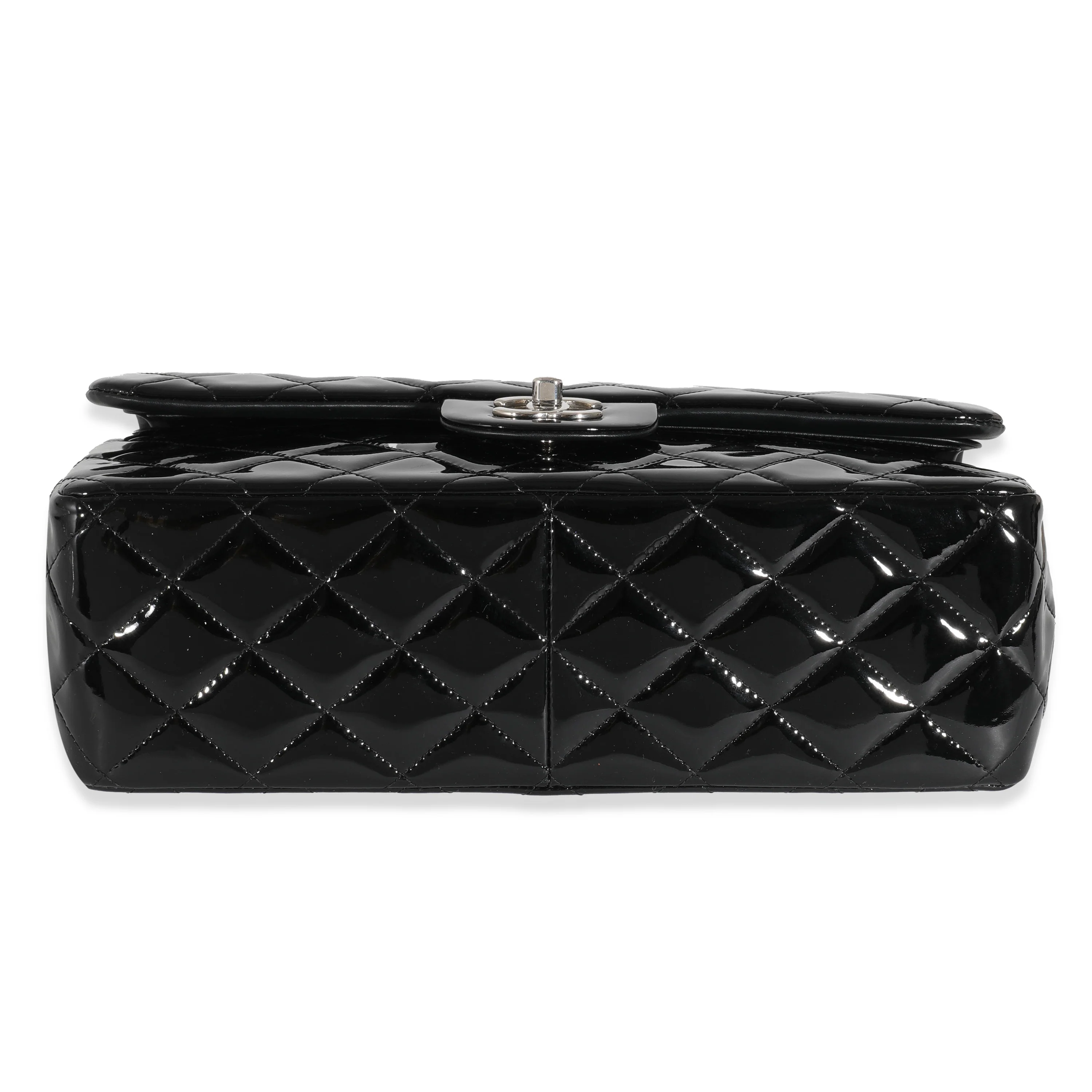 Chanel Black Patent Classic Jumbo Flap Bag - Image 5