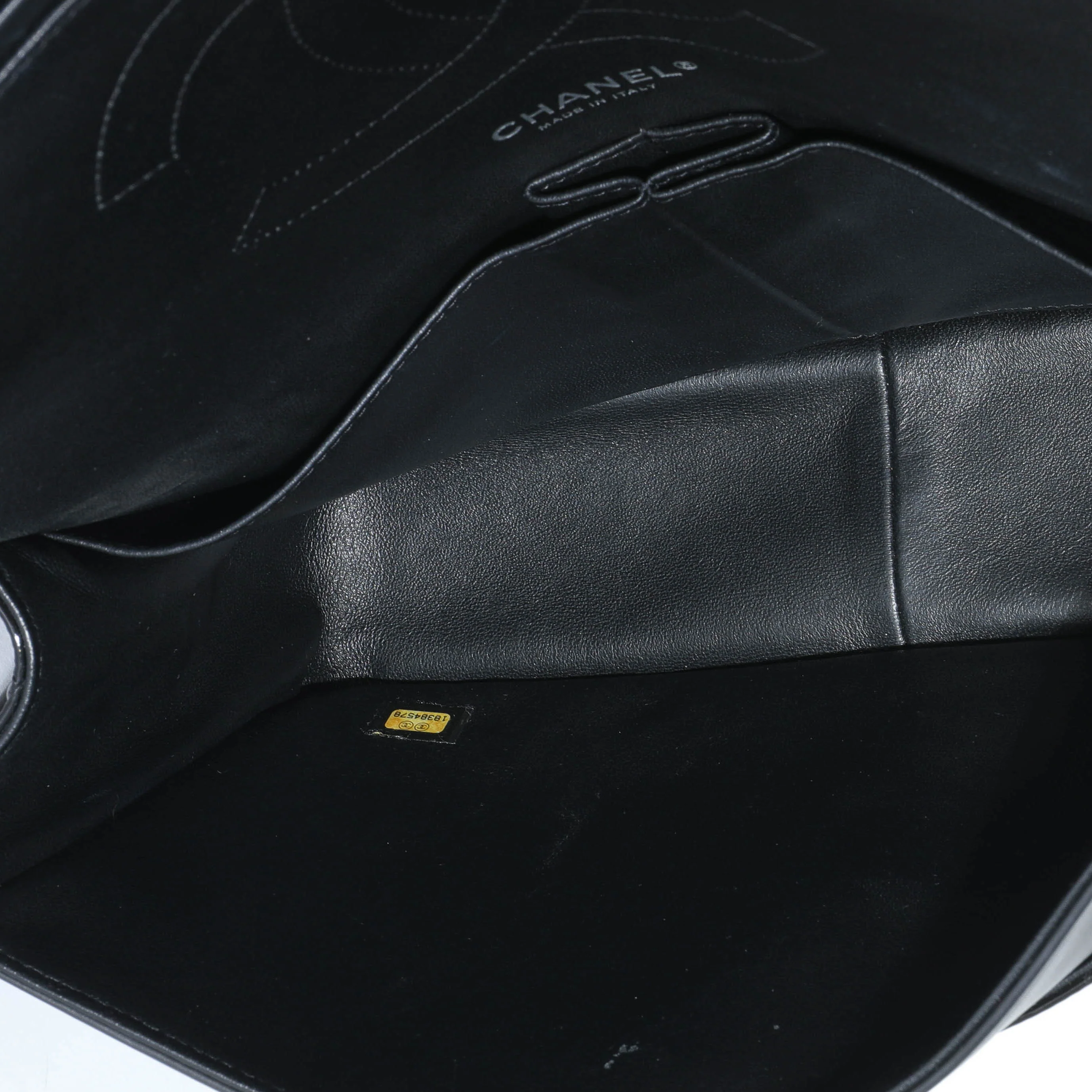 Chanel Black Patent Classic Jumbo Flap Bag - Image 8