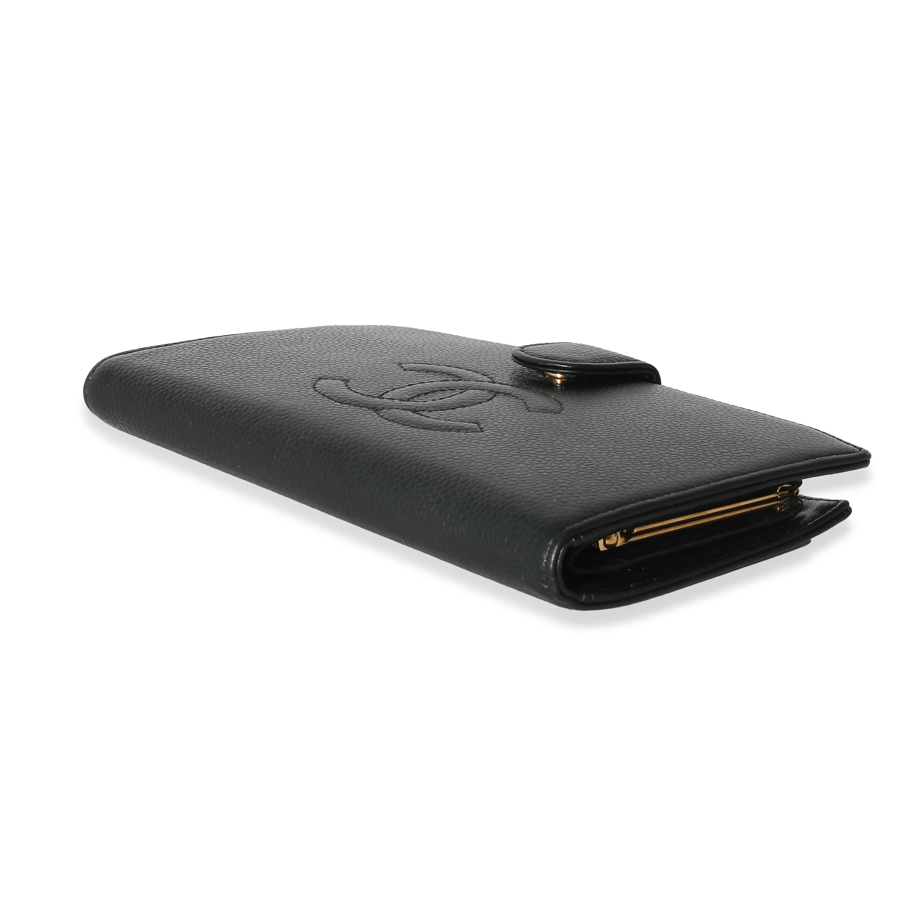 Chanel Black Caviar Timeless CC French Long Wallet - Image 4