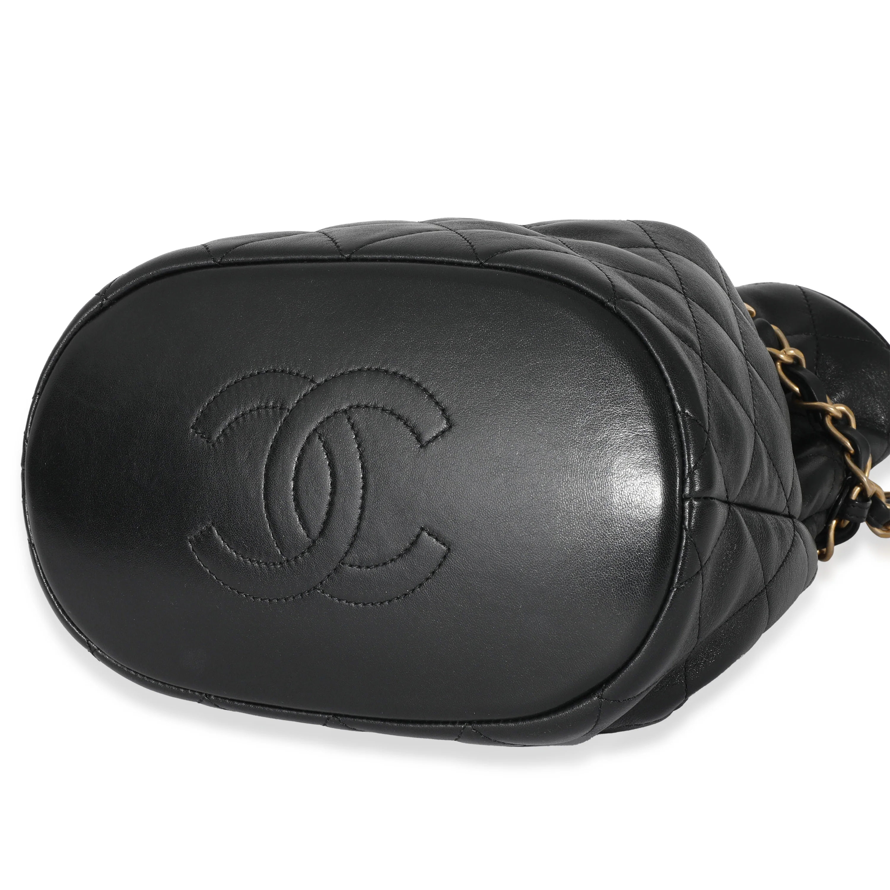 Chanel 23S Black Lambskin Small Bucket Bag - Image 7