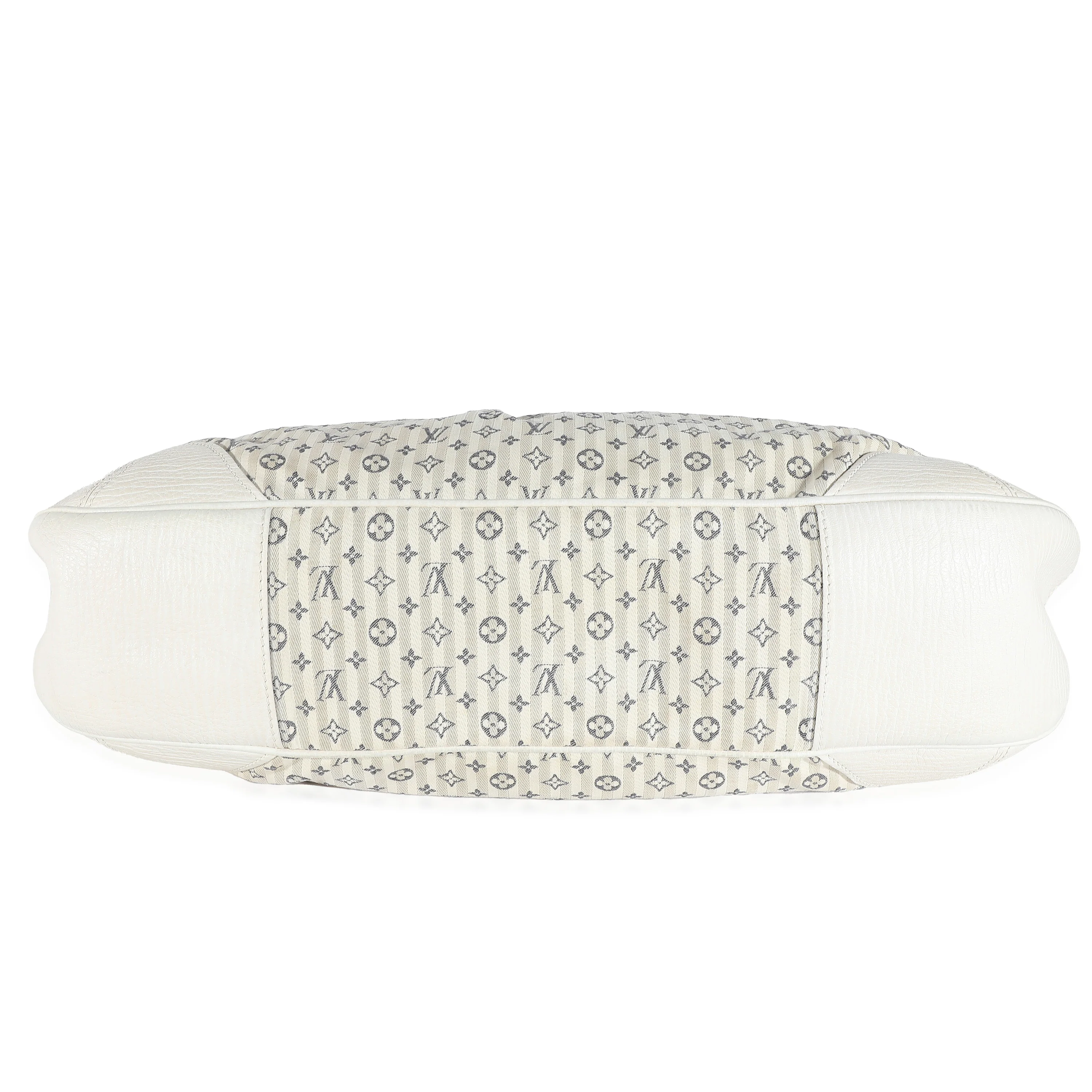 Louis Vuitton White Blue Mini Lin Croisette Marina GM - Image 7