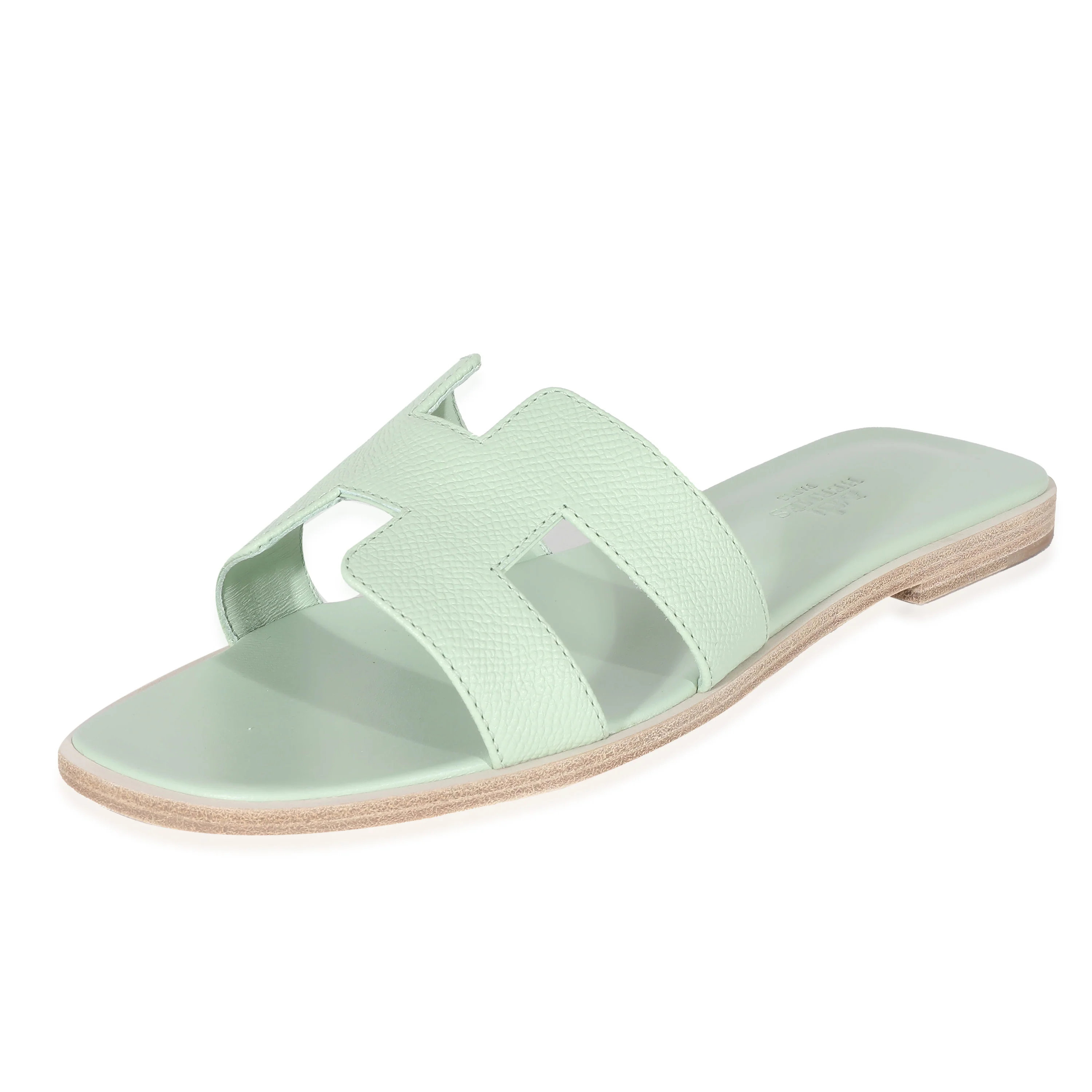 Hermes Vert Jade Epsom Oran Sandals - Image 2
