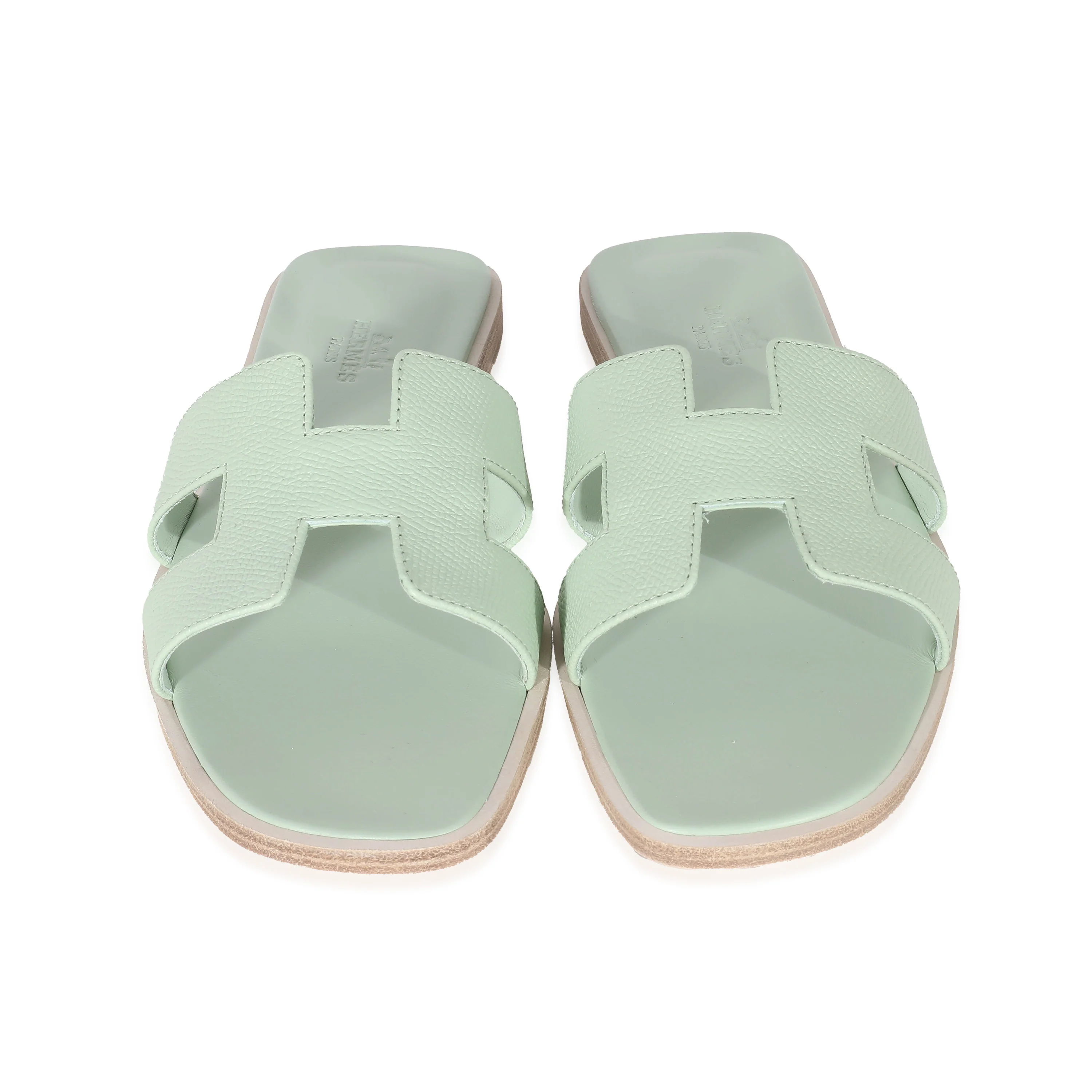 Hermes Vert Jade Epsom Oran Sandals - Image 3