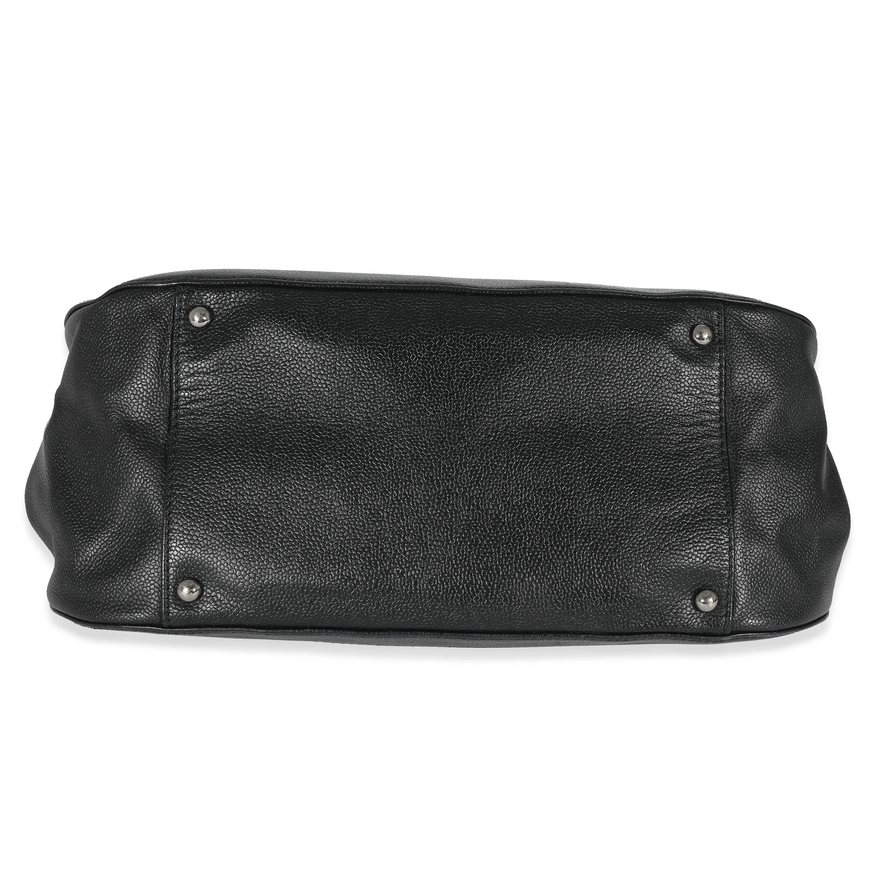 Chanel Black Caviar Mademoiselle Lock Shoulder Bag - Image 4