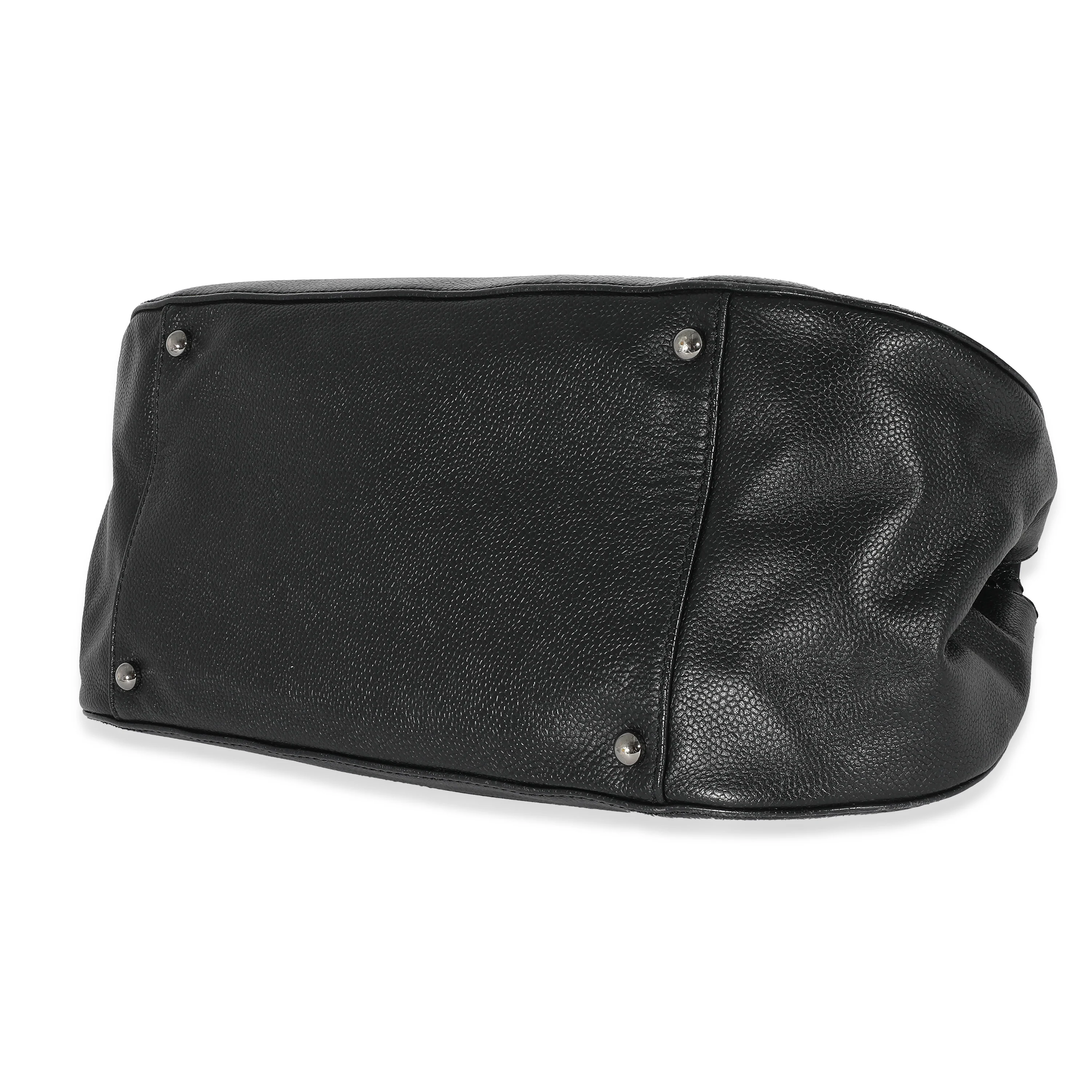 Chanel Black Caviar Mademoiselle Lock Shoulder Bag - Image 6
