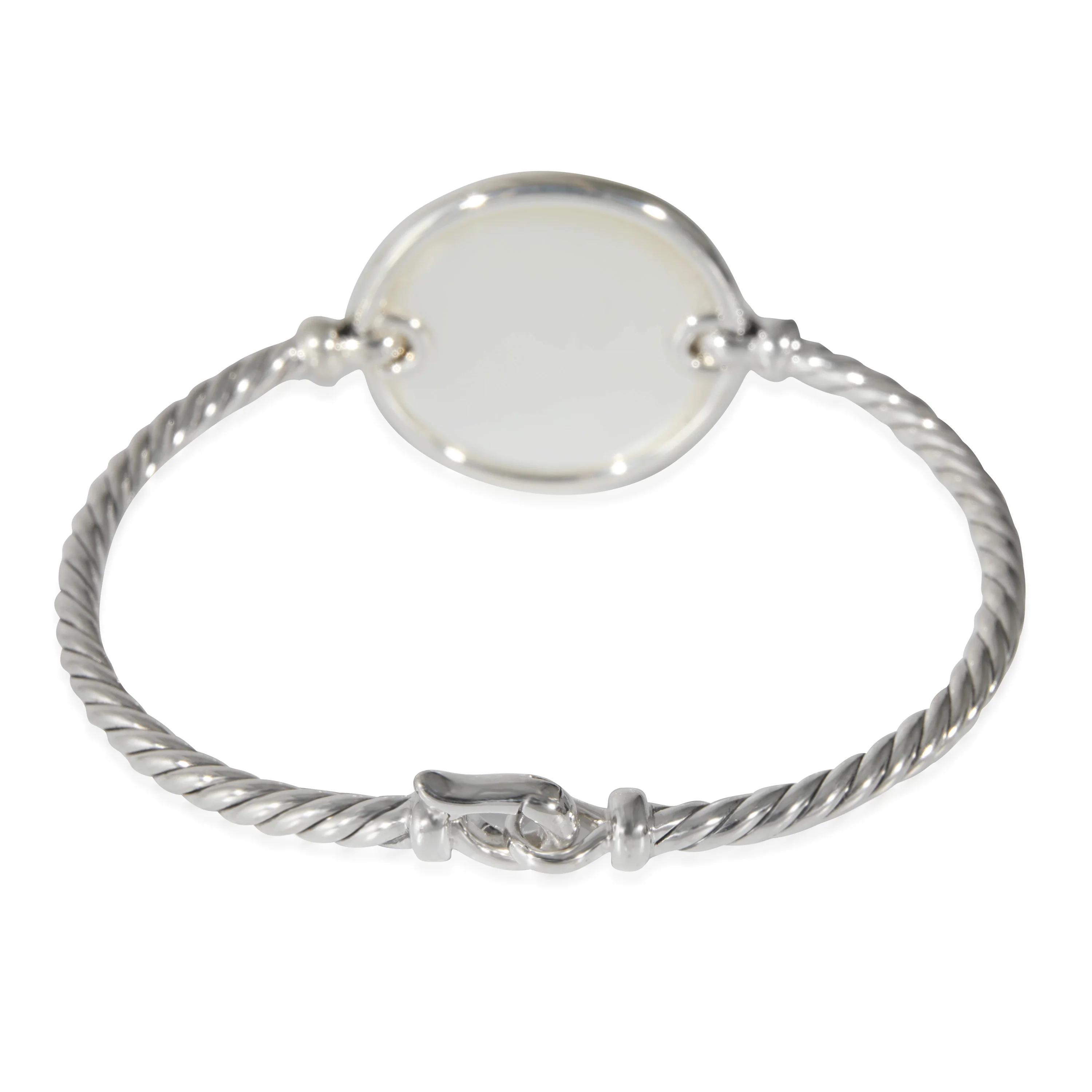 David Yurman Elements Mother of Pearl & Diamond Bracelet in Silver 0.07 CTW - Image 3