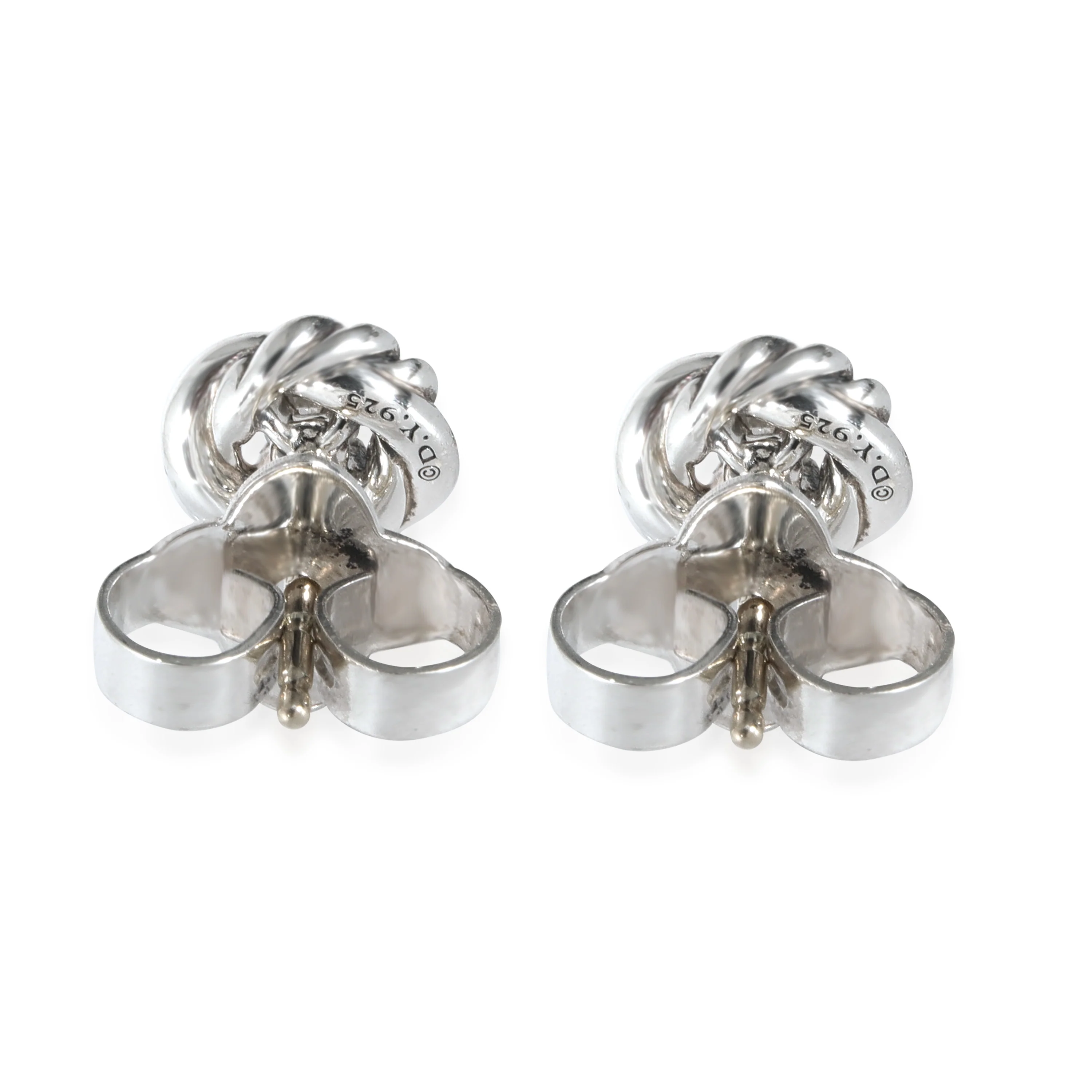 David Yurman Petite Infinity Diamond Stud Earrings in Sterling Silver 0.24 CTW - Image 4
