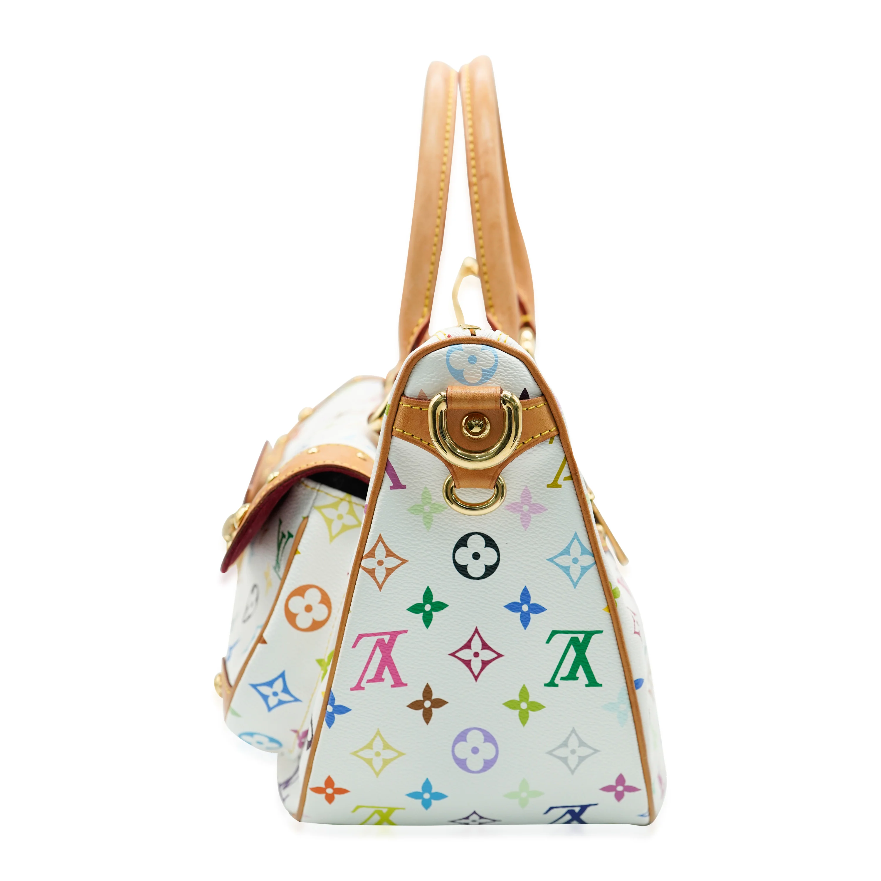 Louis Vuitton x Takashi Murakami White Monogram Multicolore Canvas Rita - Image 5